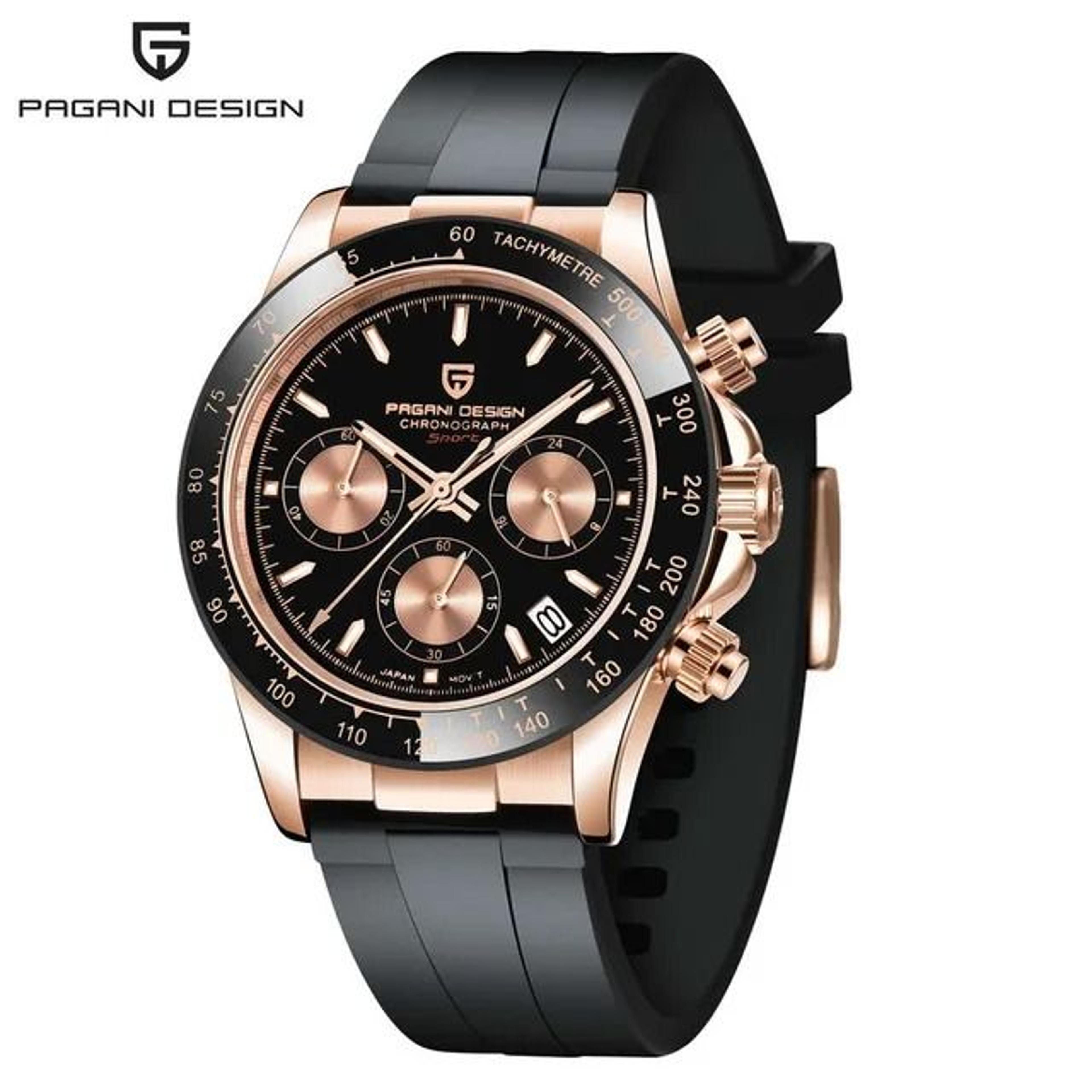 Pagani Design 40mm Quartz Watch Stainless Steel Sapphire 7