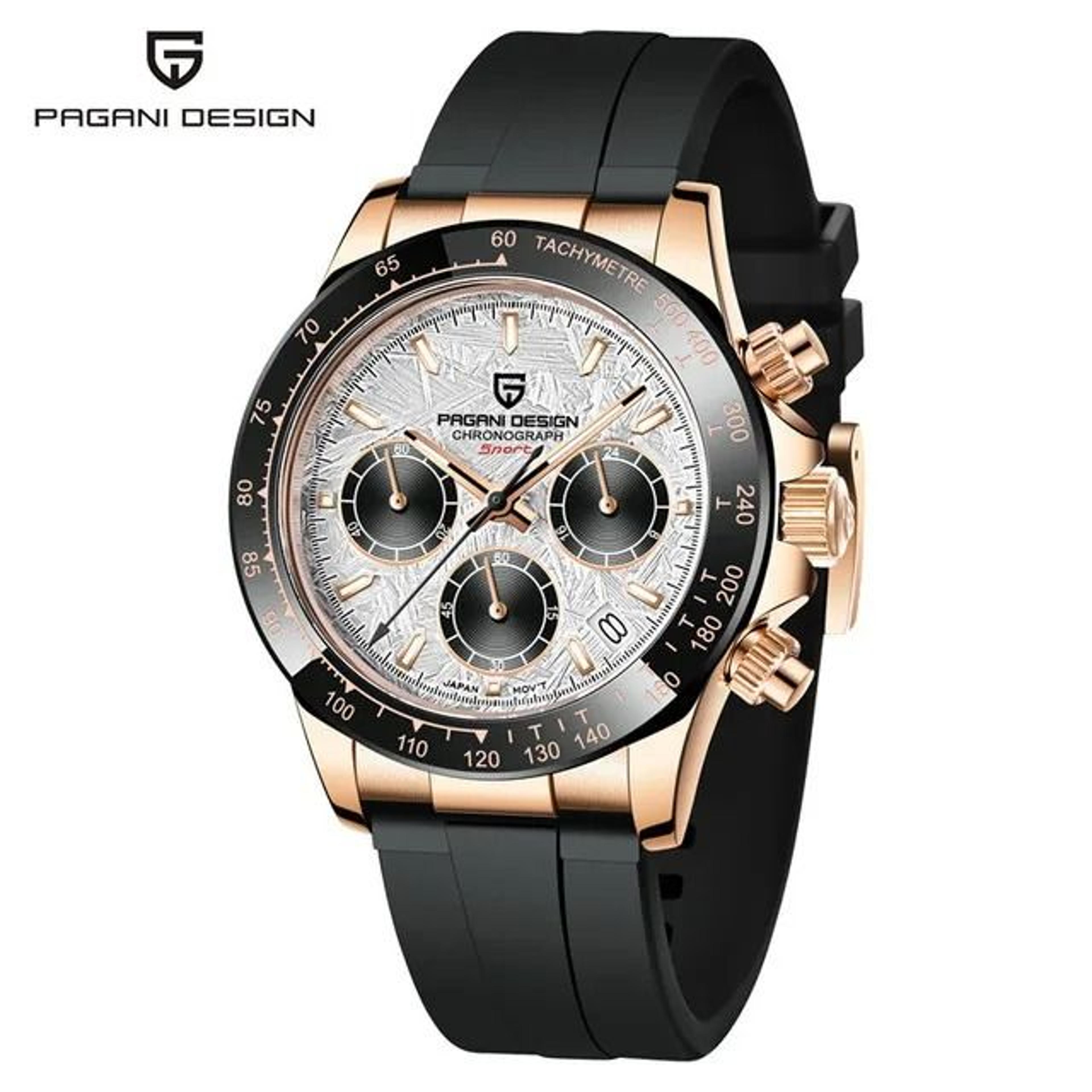 Pagani Design 40mm Quartz Watch Stainless Steel Sapphire 8