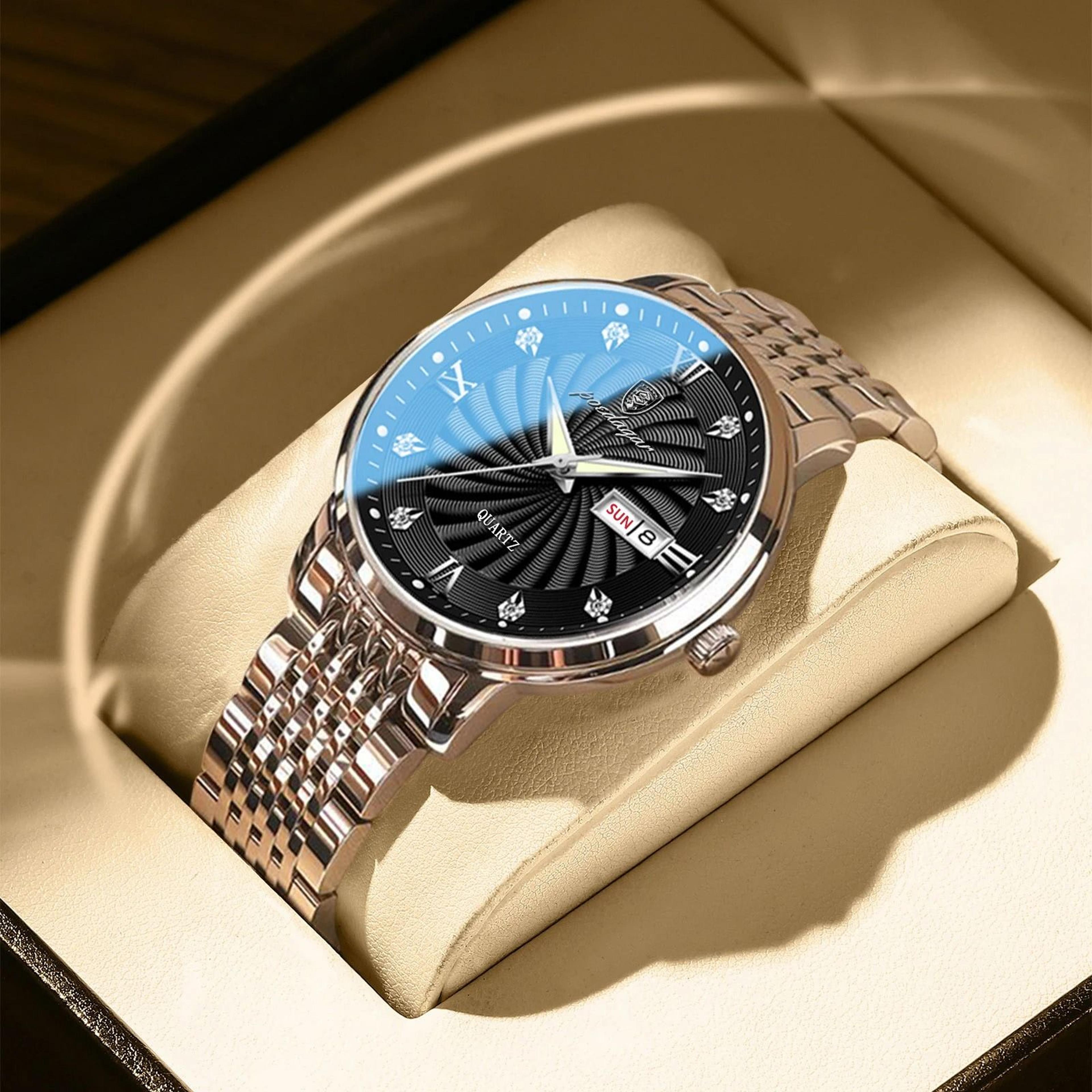 POEDAGAR Luxury Brand Mens Watch Waterproof Luminous Date Week 1