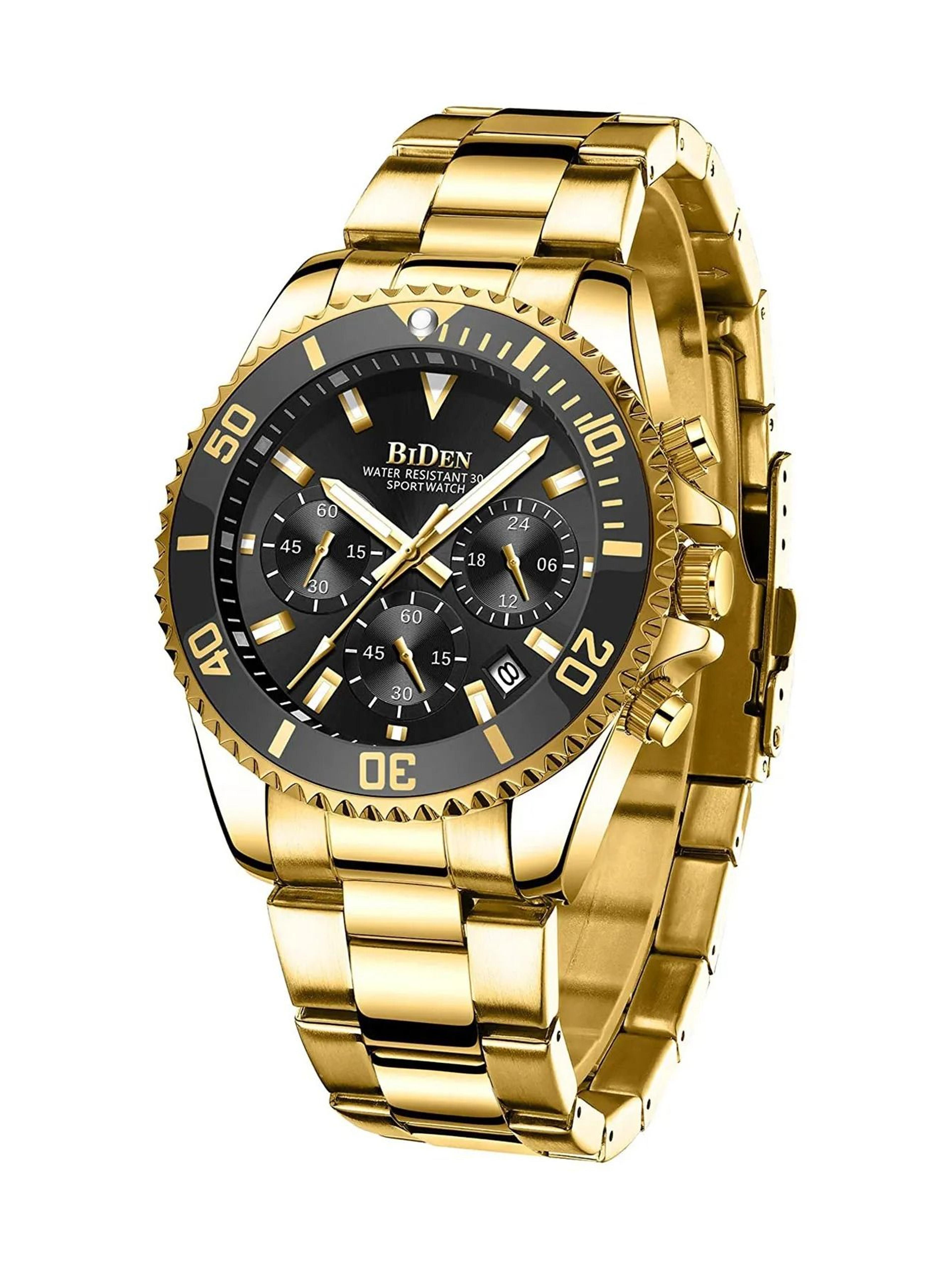 BIDEN Men Sports Chronograph Quartz Watch Waterproof 18