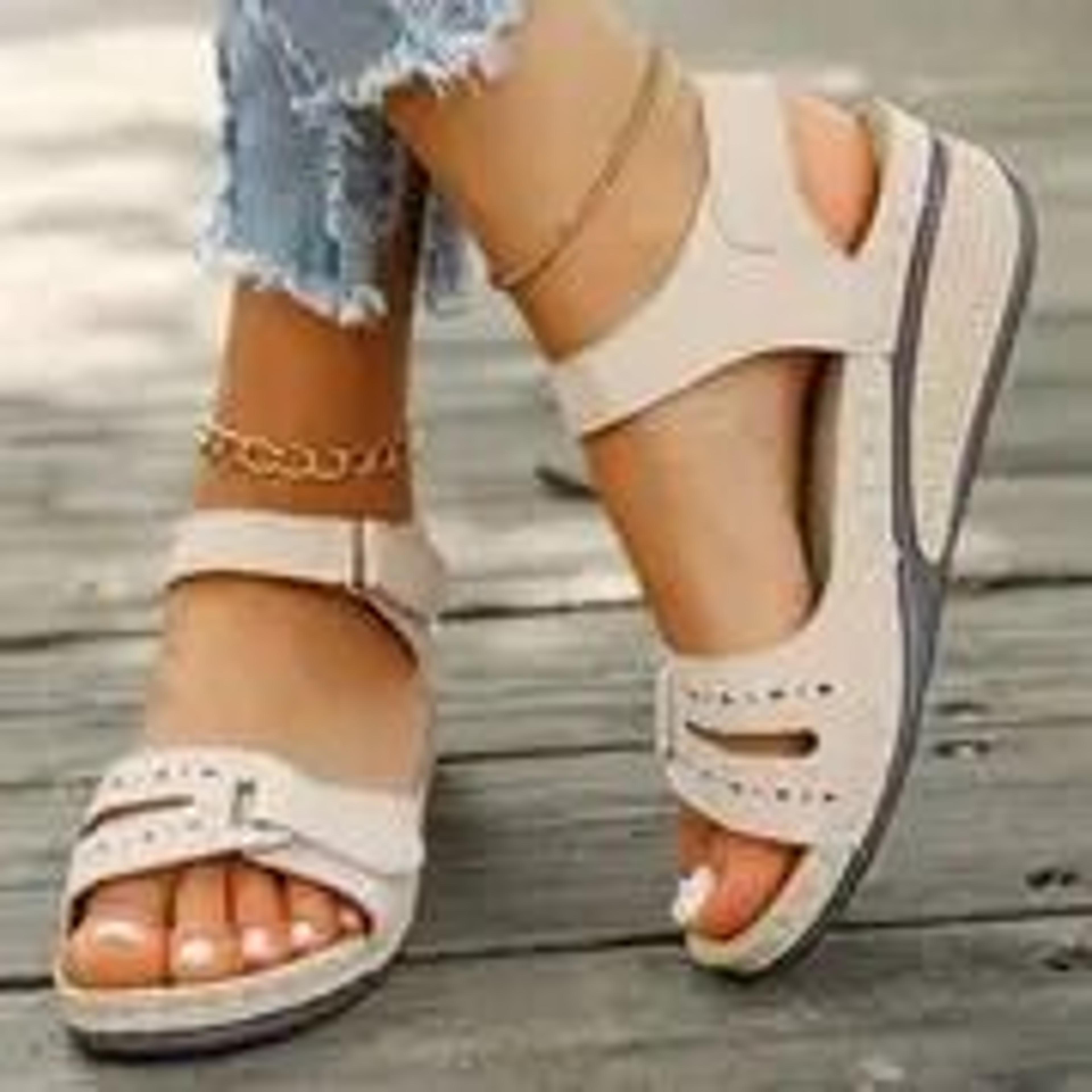 Womens Soft Slip On Sandals With Open Toe Comfort Design For Casual And Party Wear 7