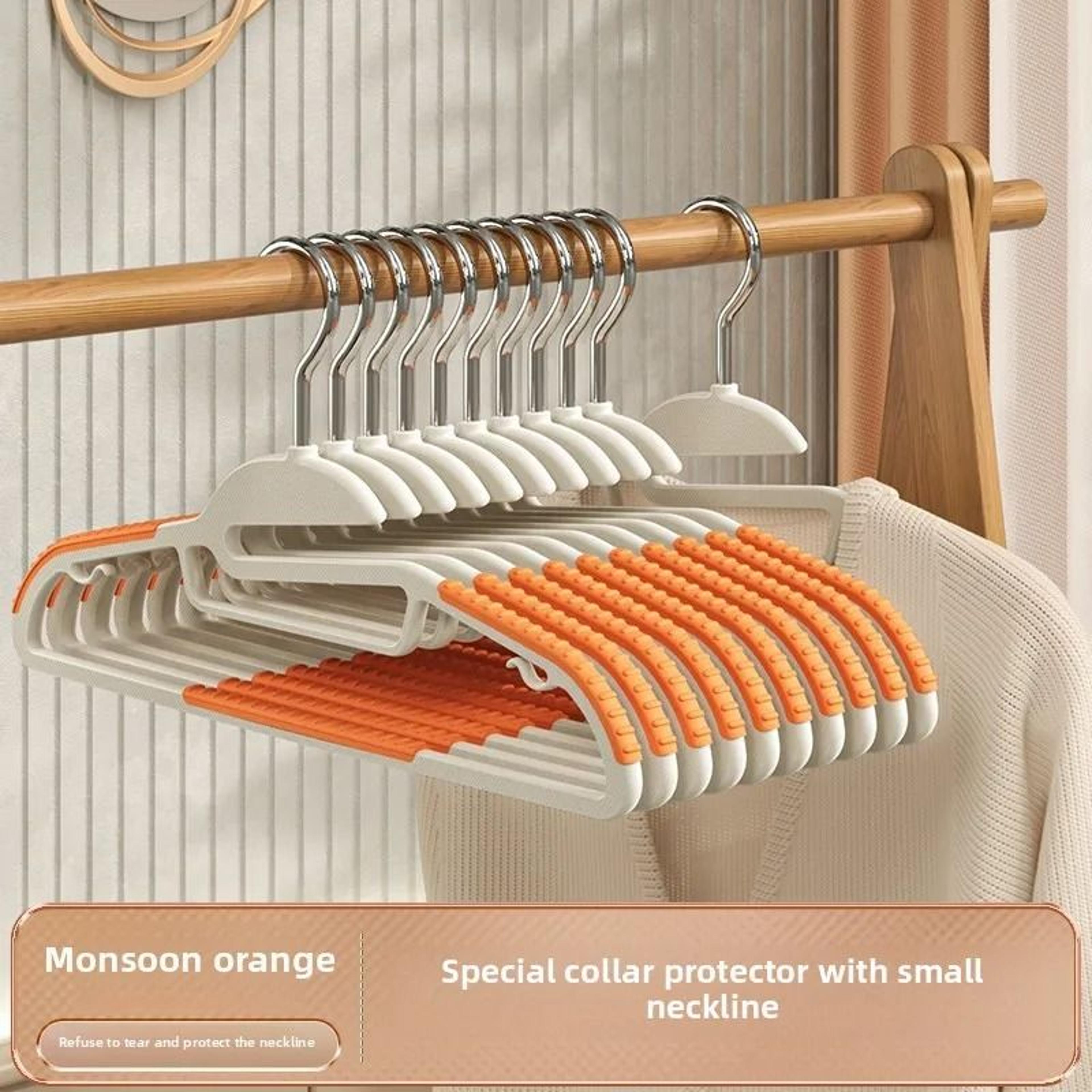Anti Slip Plastic Clothes Hangers Set 10 Pcs 10