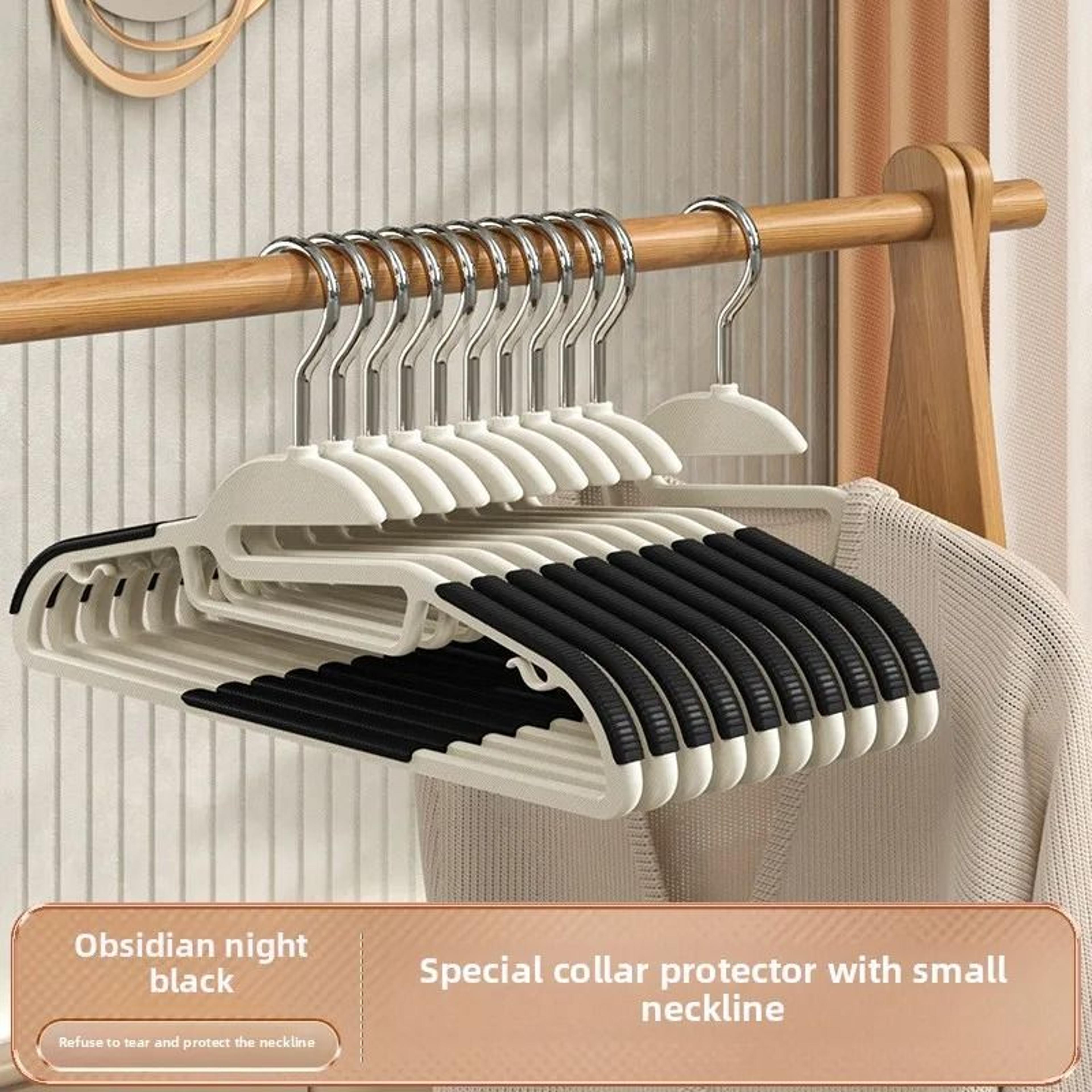 Anti Slip Plastic Clothes Hangers Set 10 Pcs 11