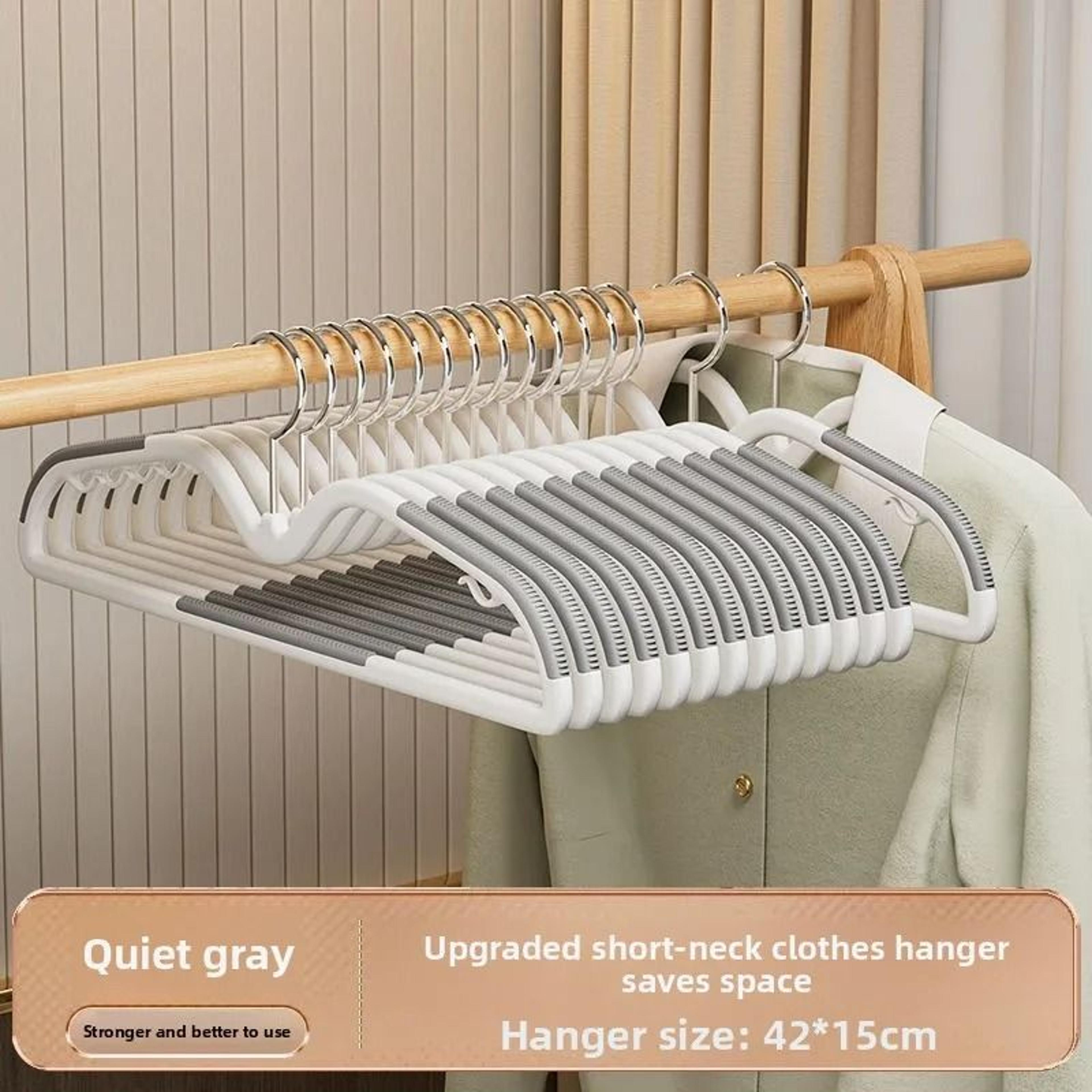 Anti Slip Plastic Clothes Hangers Set 10 Pcs 13