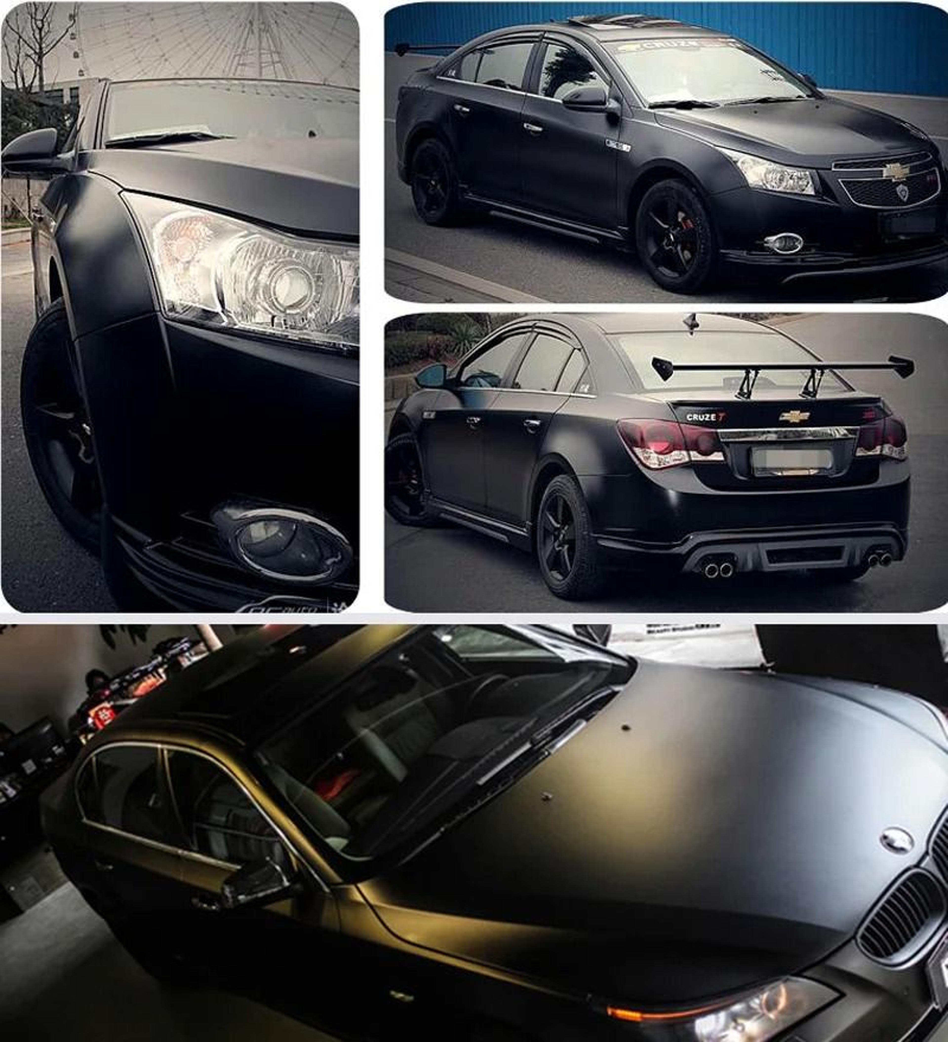 Black Matte Carbon Fiber Vinyl Film Wrap 5