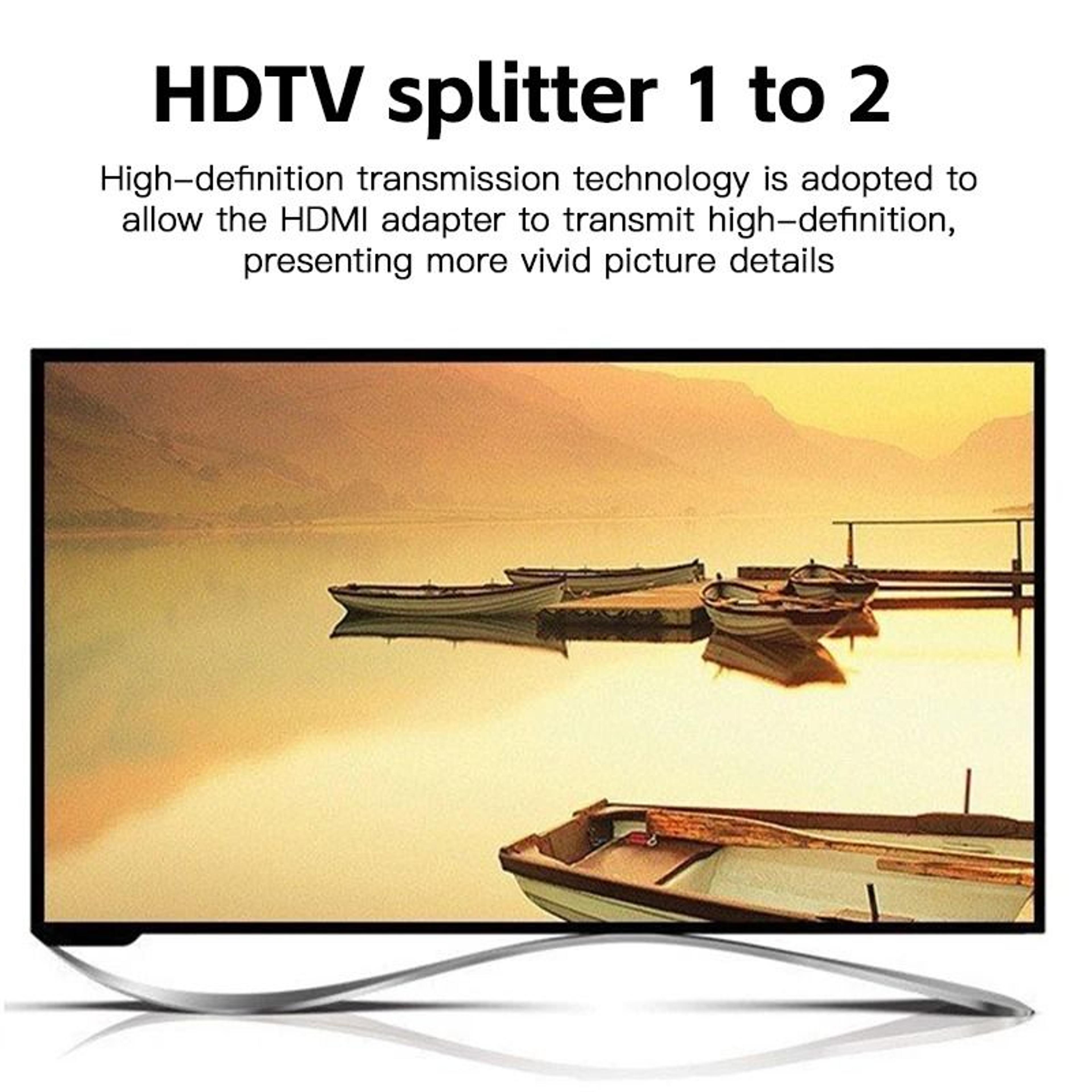 HDTV 1 In 2 Splitter Adapter Cable 4