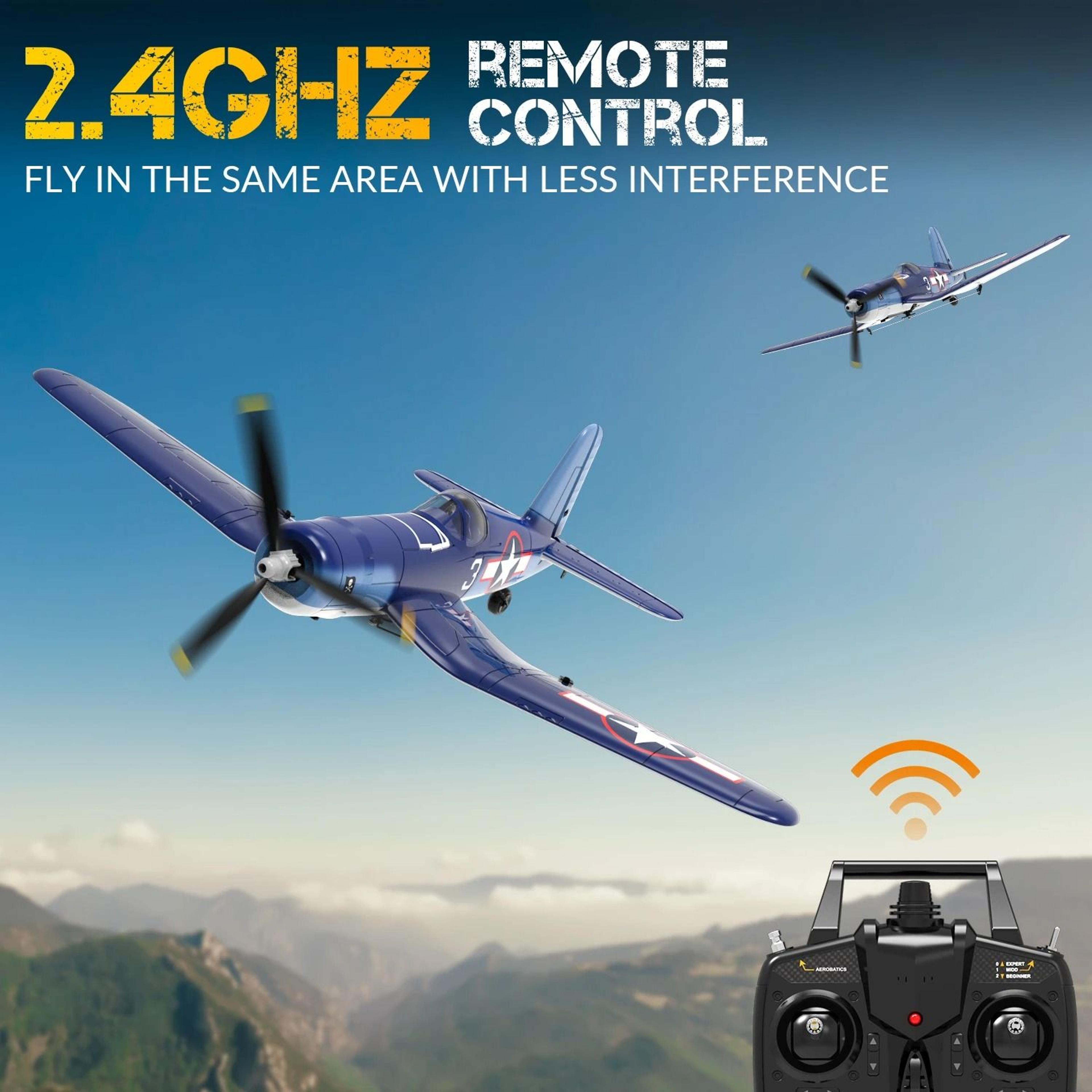 F4U Corsair RC Airplane 24GHz 4 Channel RTF Remote Control Plane With One Key Aerobatic Function 1