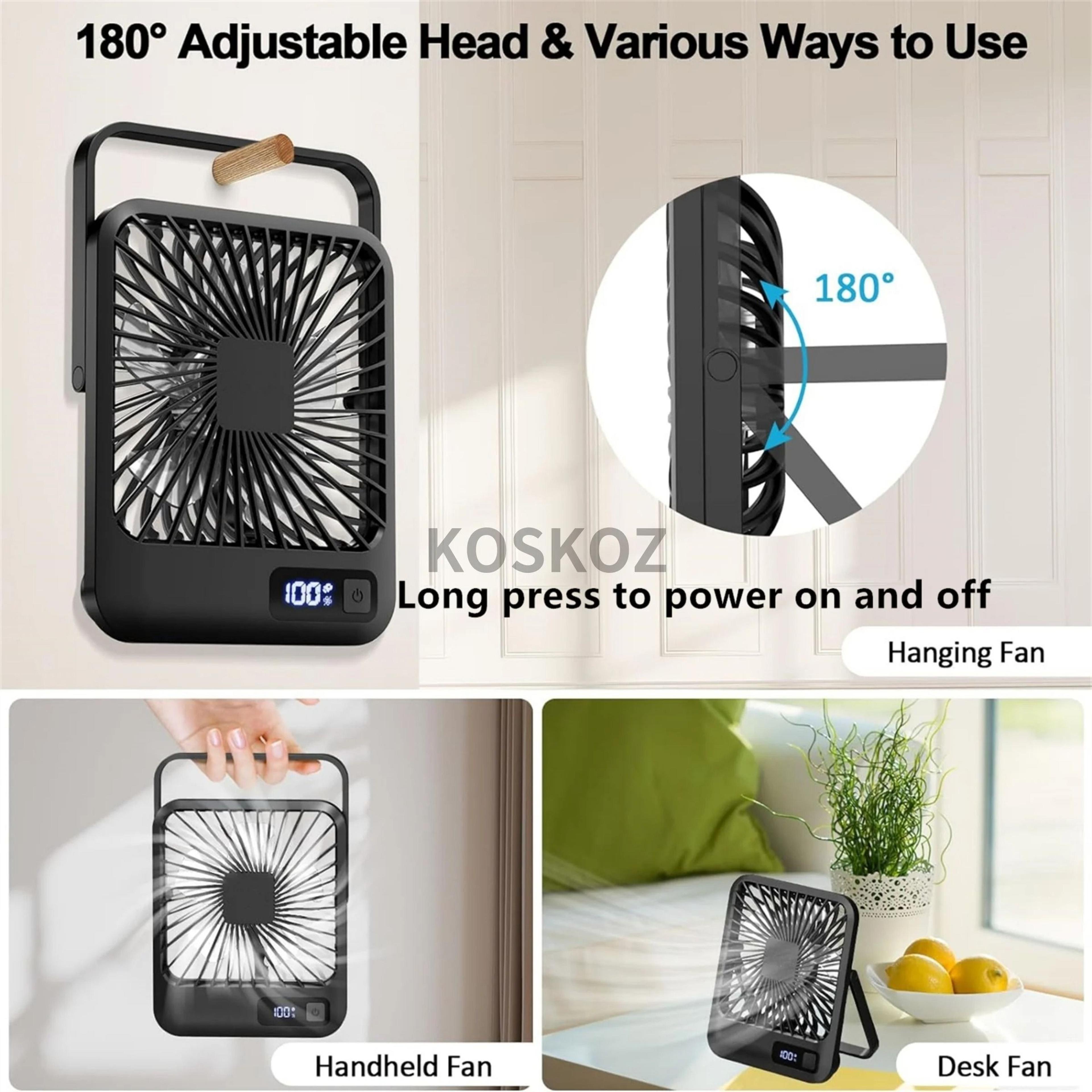 Portable USB Rechargeable Desk Fan 180 Tilt Folding Personal Fan 1