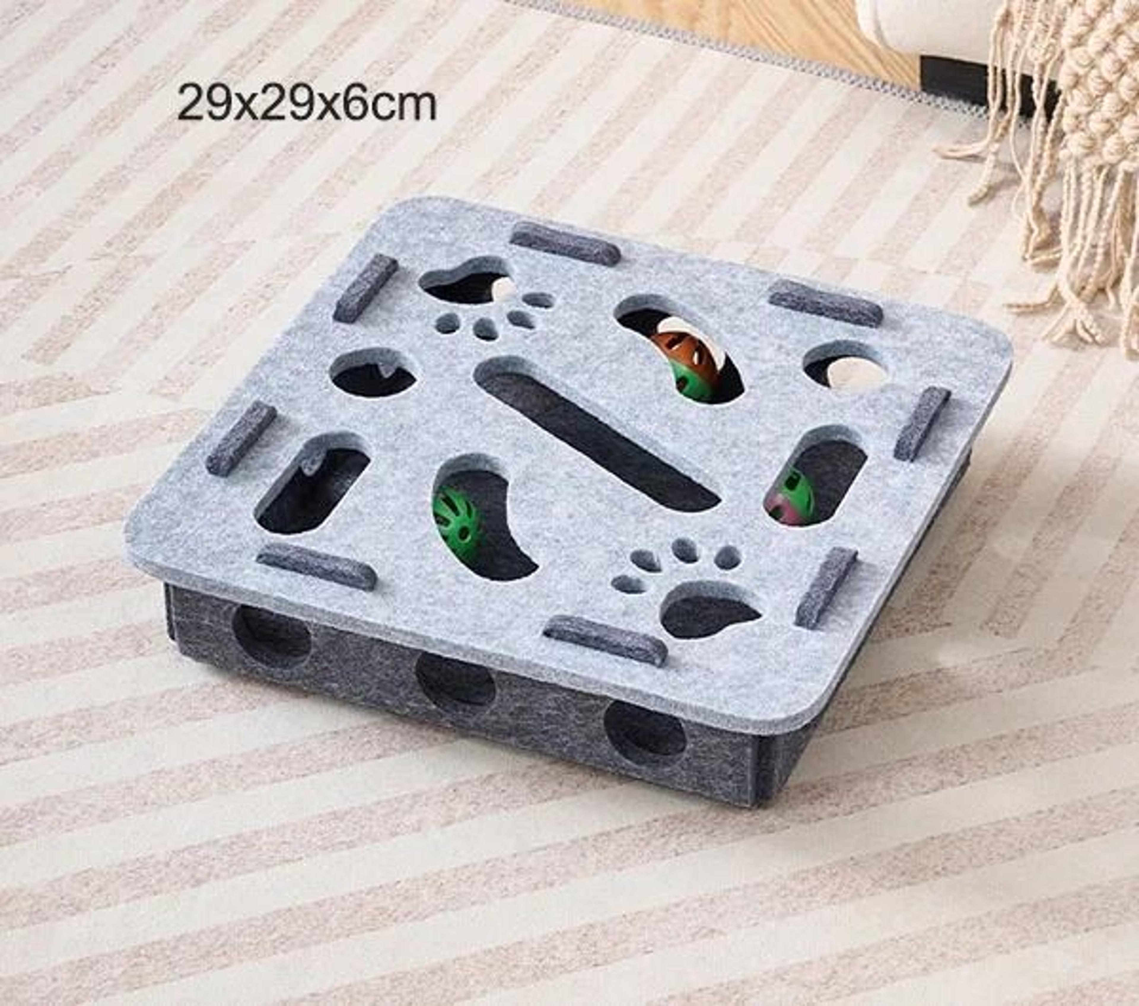 Felt Cat Puzzle Maze Box With Bell Ball Interactive Toy 8
