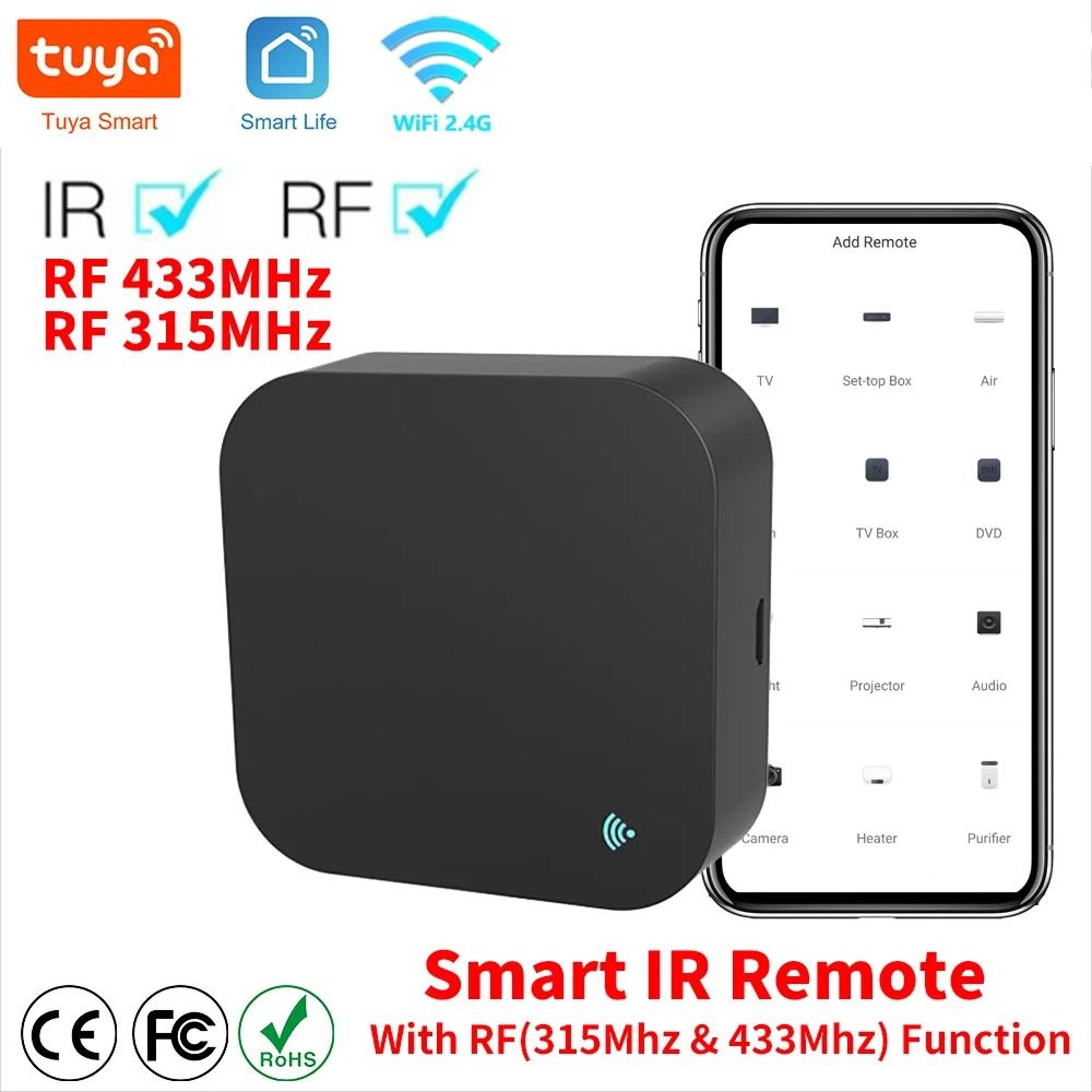 Tuya WiFi RF IR Remote Control 433MHz 315MHz Smart Home Universal Remote 0