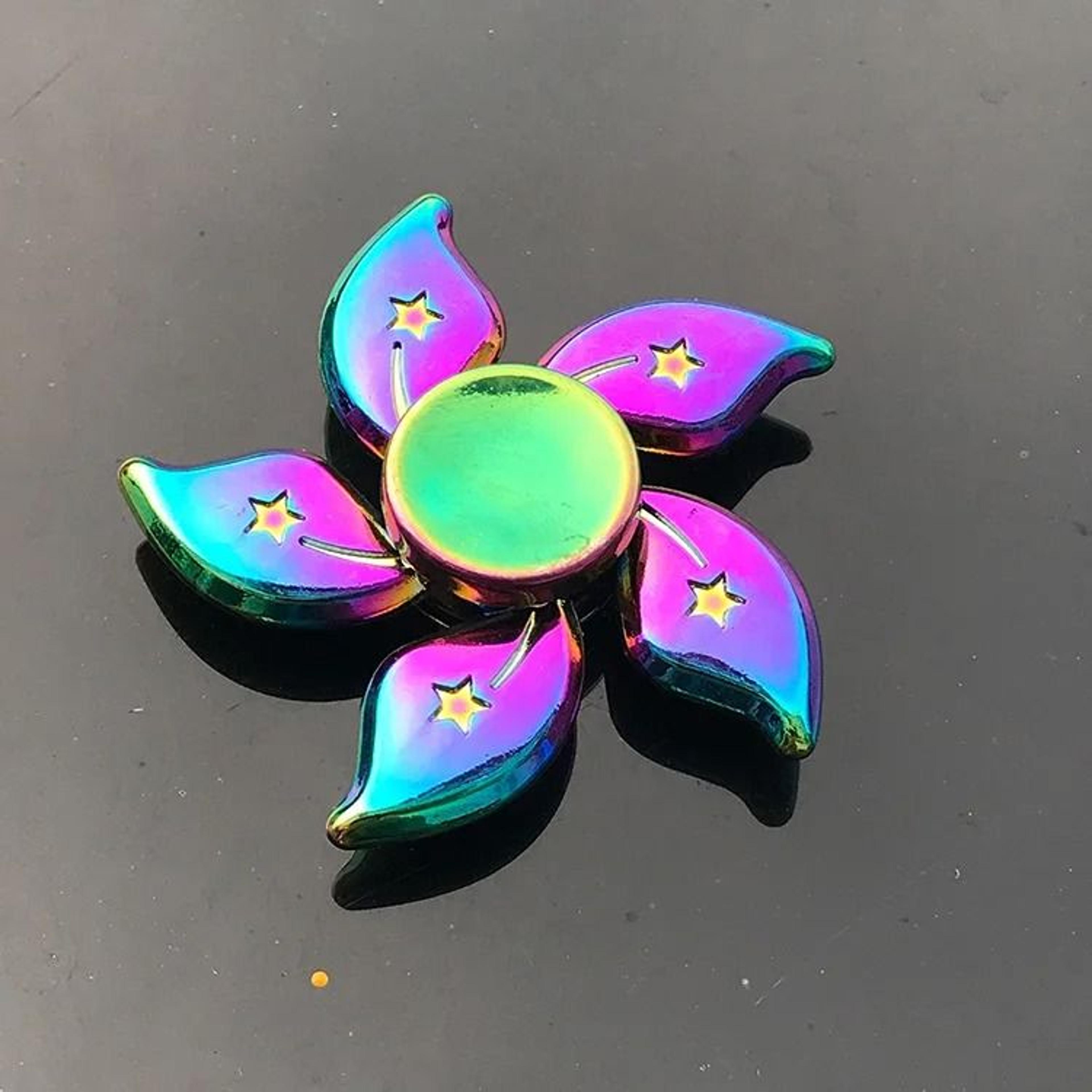 Metal Rainbow Gradient Fidget Spinner With Silent Bearing 10