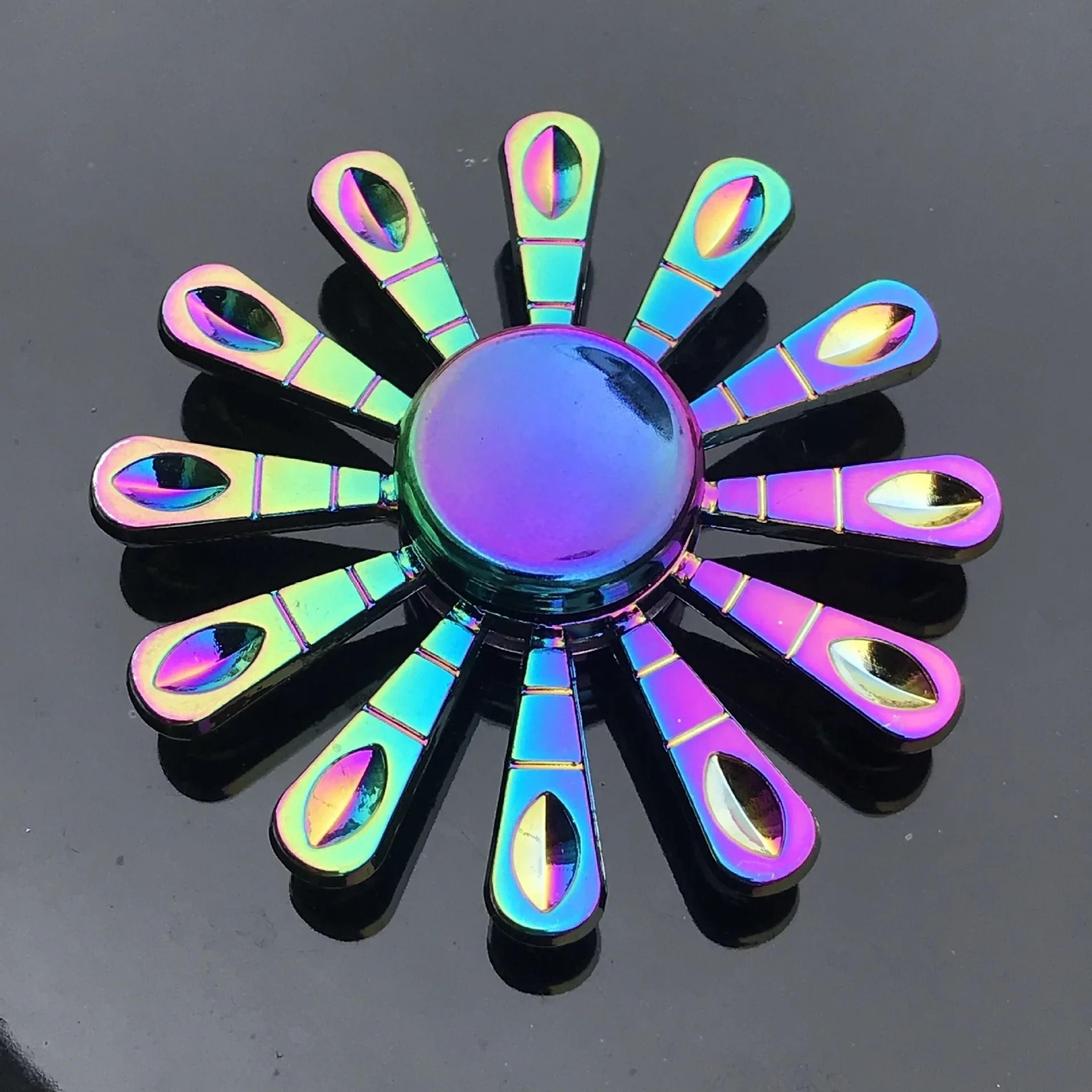 Metal Rainbow Gradient Fidget Spinner With Silent Bearing 2