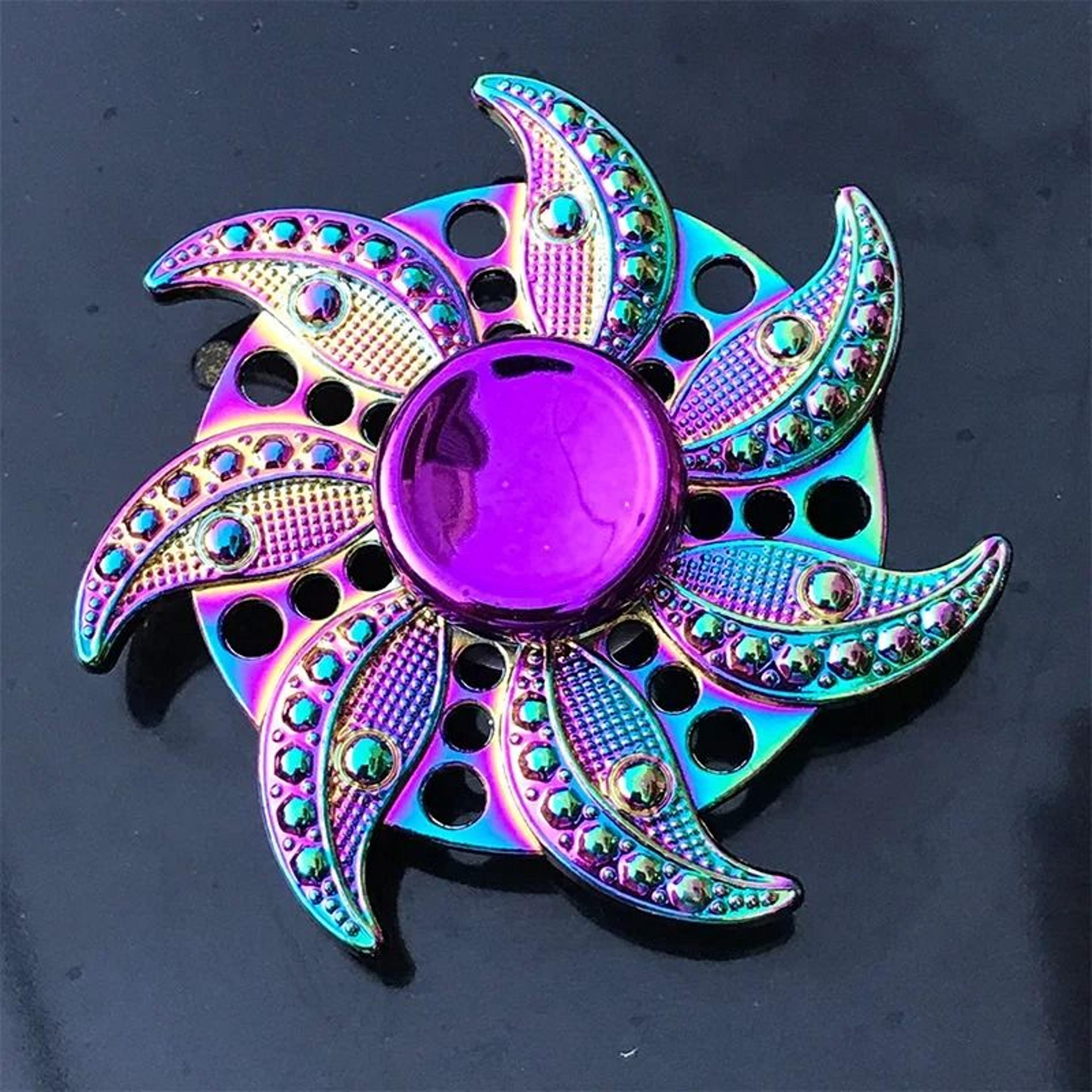 Metal Rainbow Gradient Fidget Spinner With Silent Bearing 7