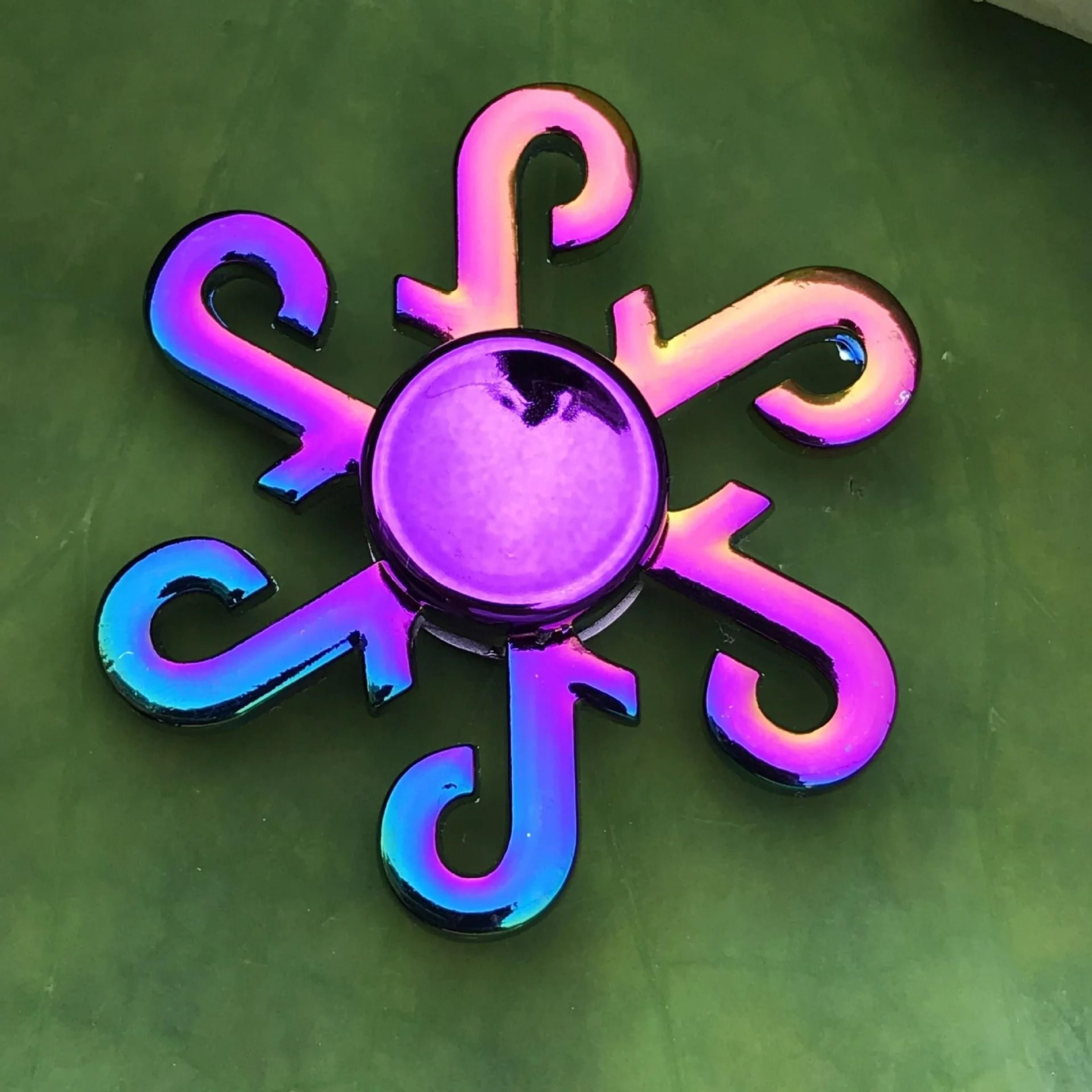 Metal Rainbow Gradient Fidget Spinner With Silent Bearing 25