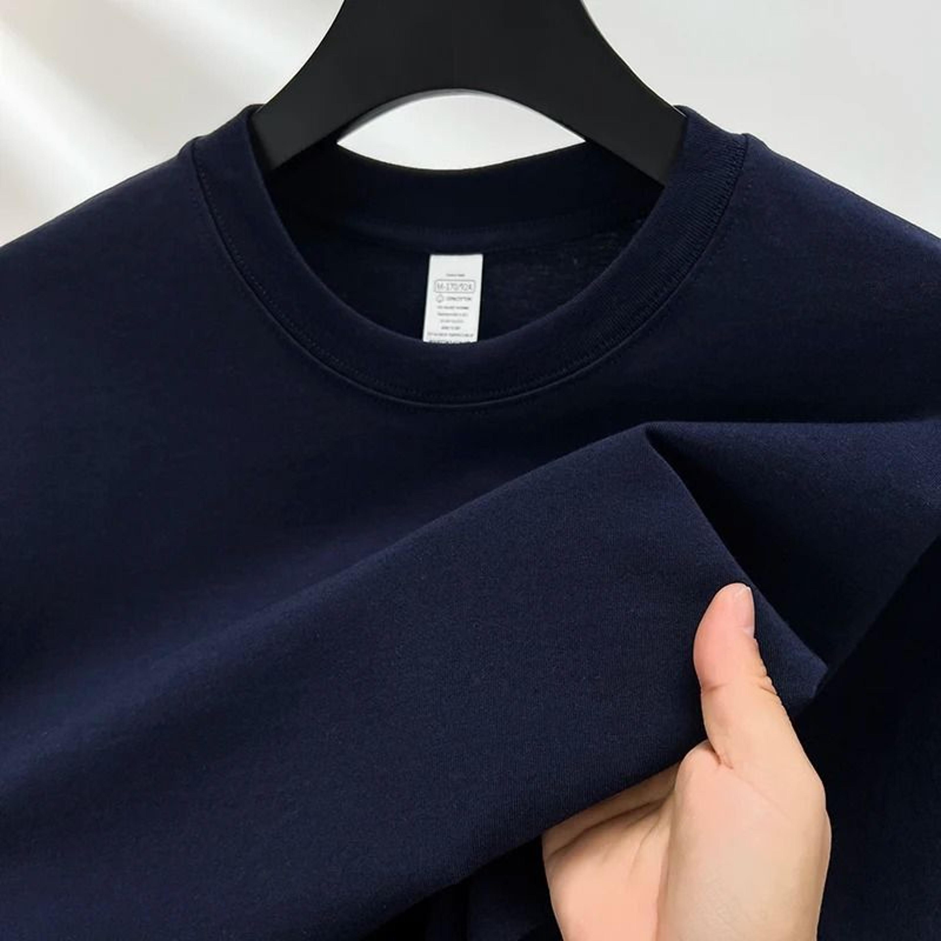 Mens Pure Cotton Short Sleeve Round Neck Casual T Shirt 17