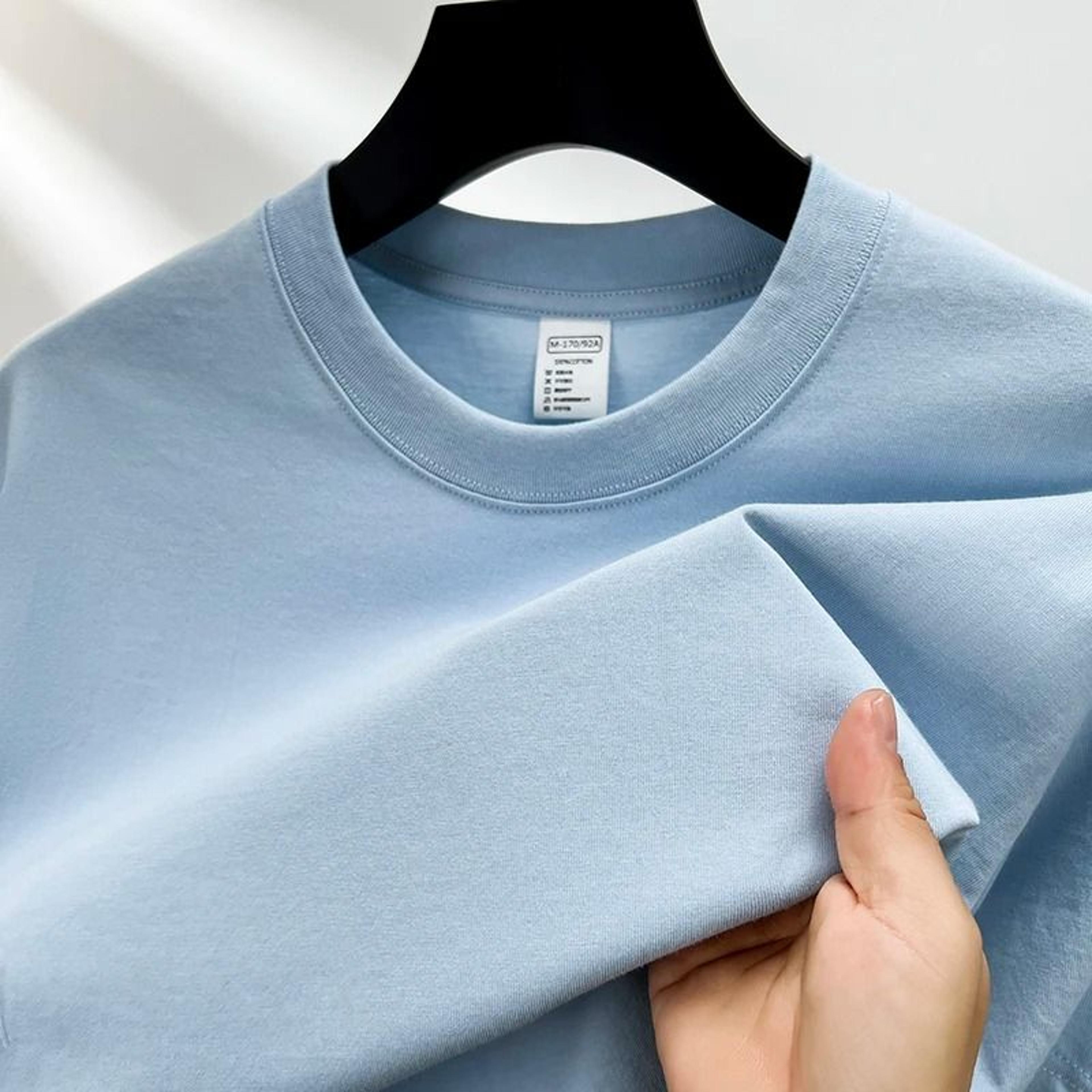 Mens Pure Cotton Short Sleeve Round Neck Casual T Shirt 8