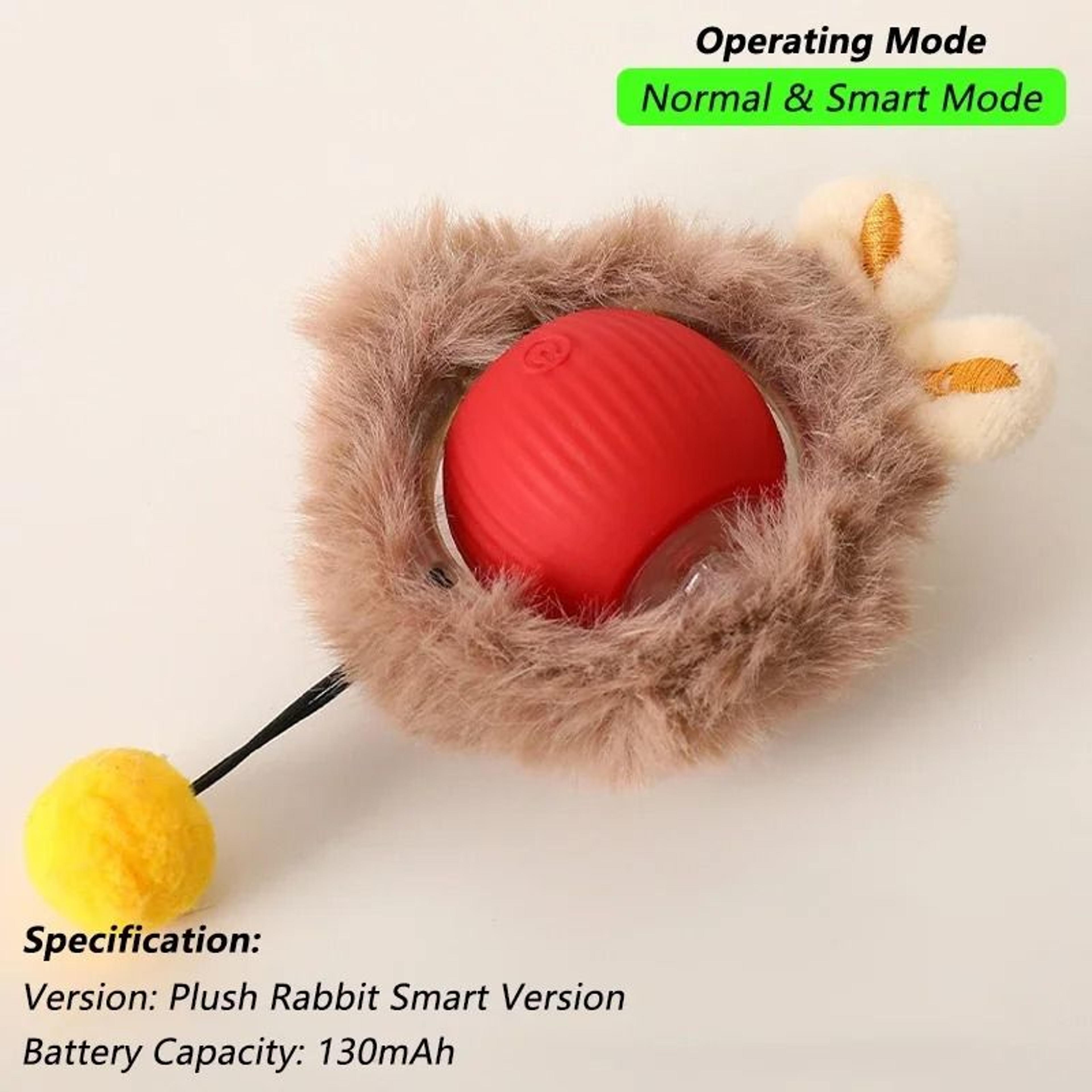 Interactive Smart Rolling Pet Ball Toy With Faux Tail For Dogs And Cats 25