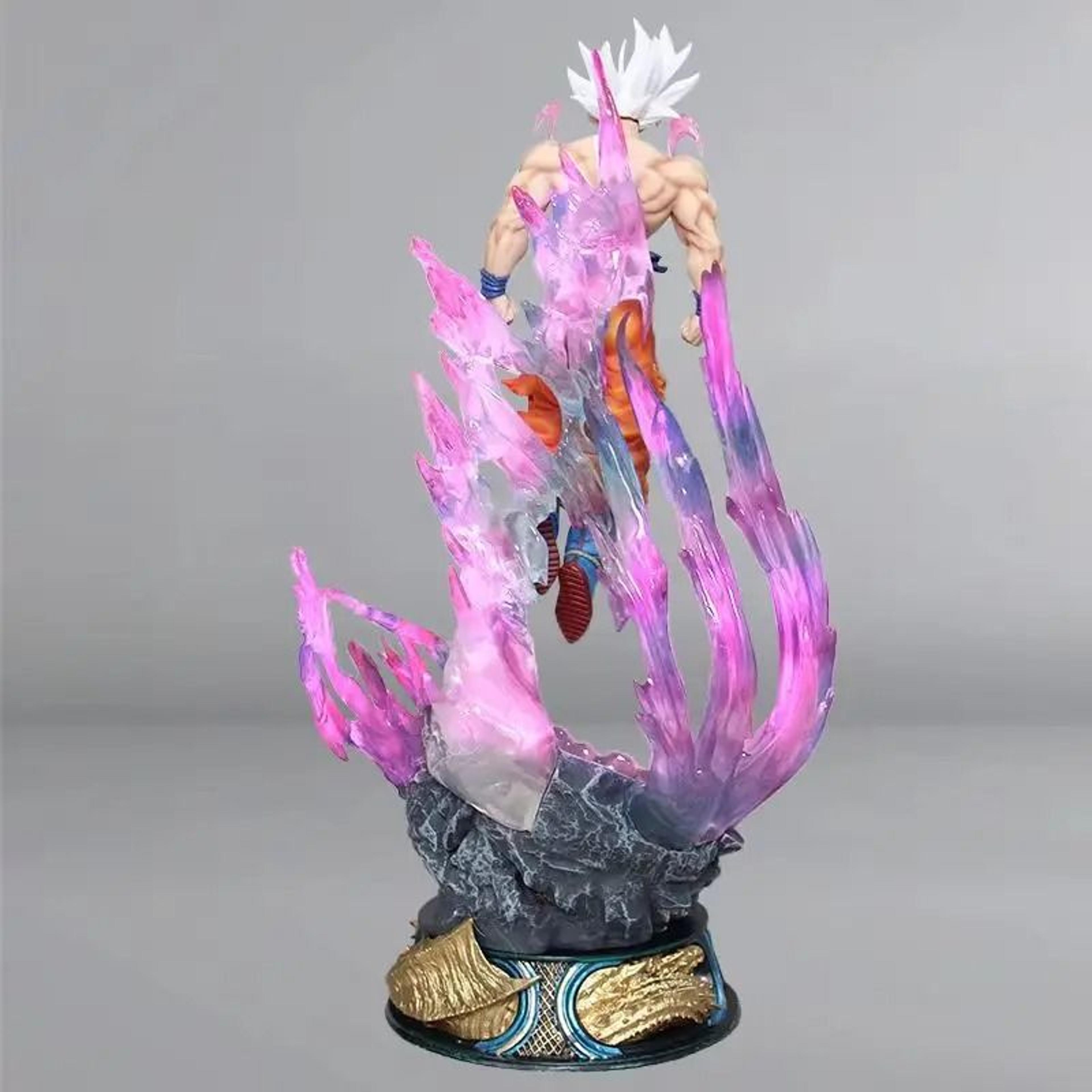 Dragon Ball Goku Action Figure Ultra Instinct LED Light PVC Statue Collectible Model 4