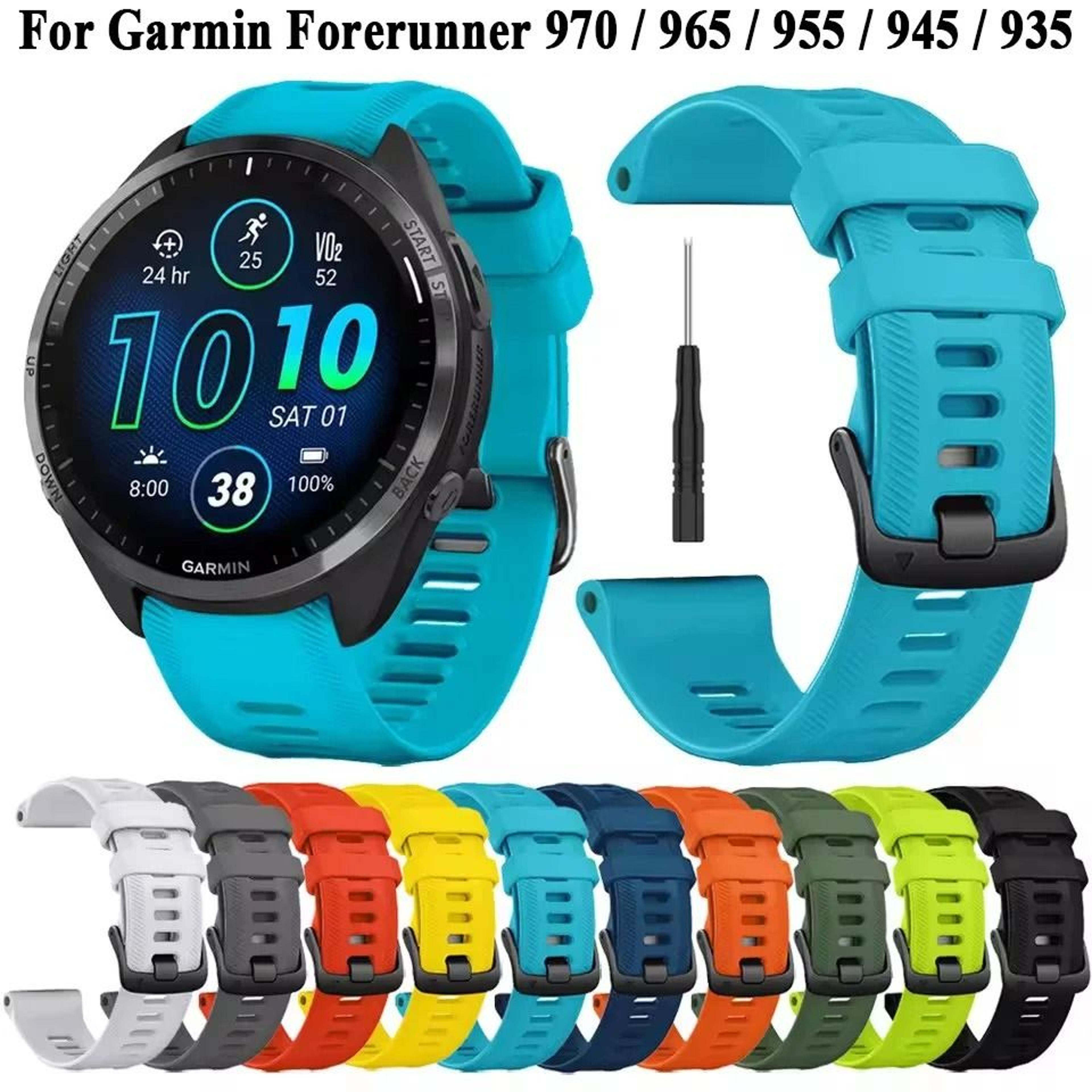 sports silicone strap for garmin forerunner 965 955 970 945 935 22mm replacement band