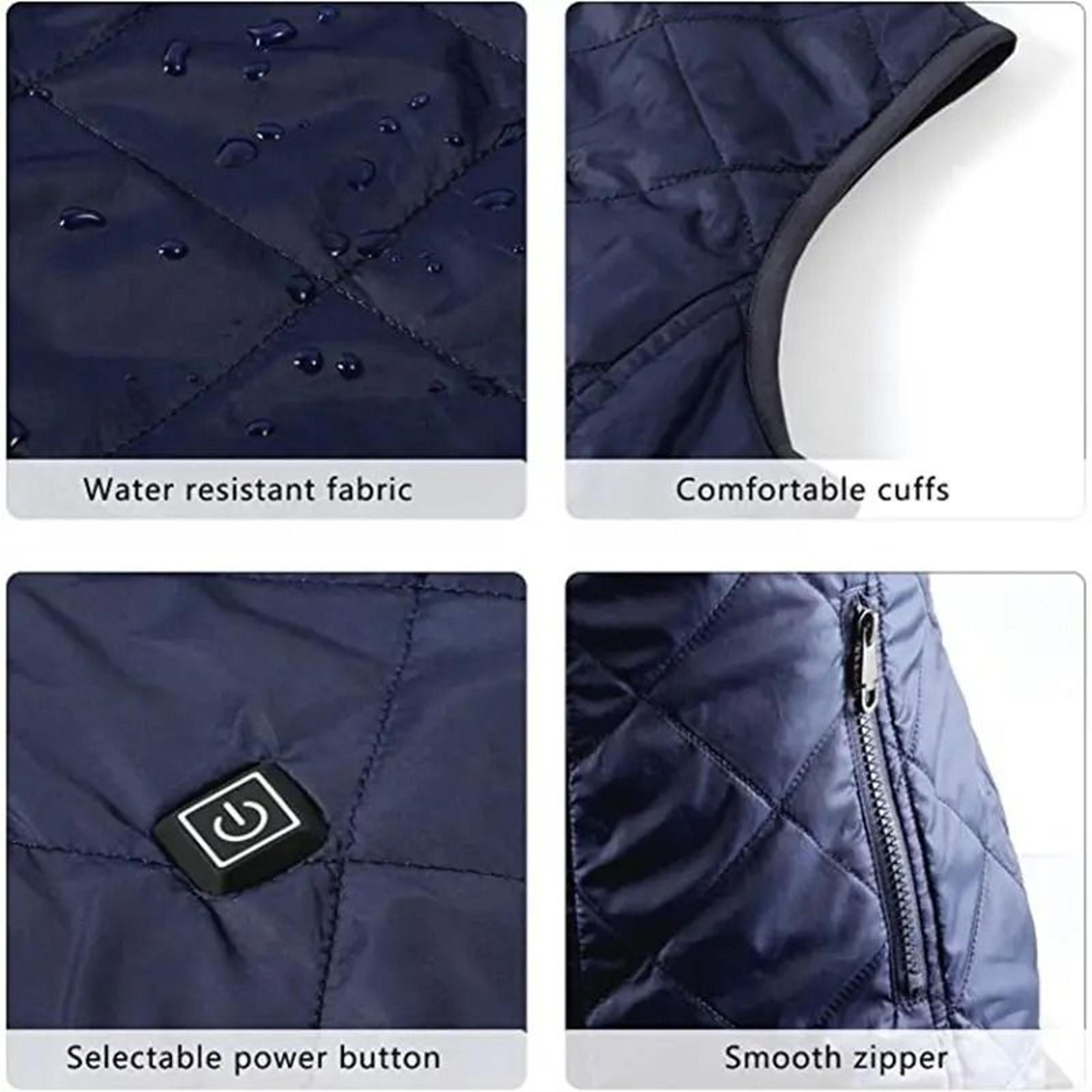 Women USB Infrared Electric Heating Vest Thermal Cotton Jacket 3