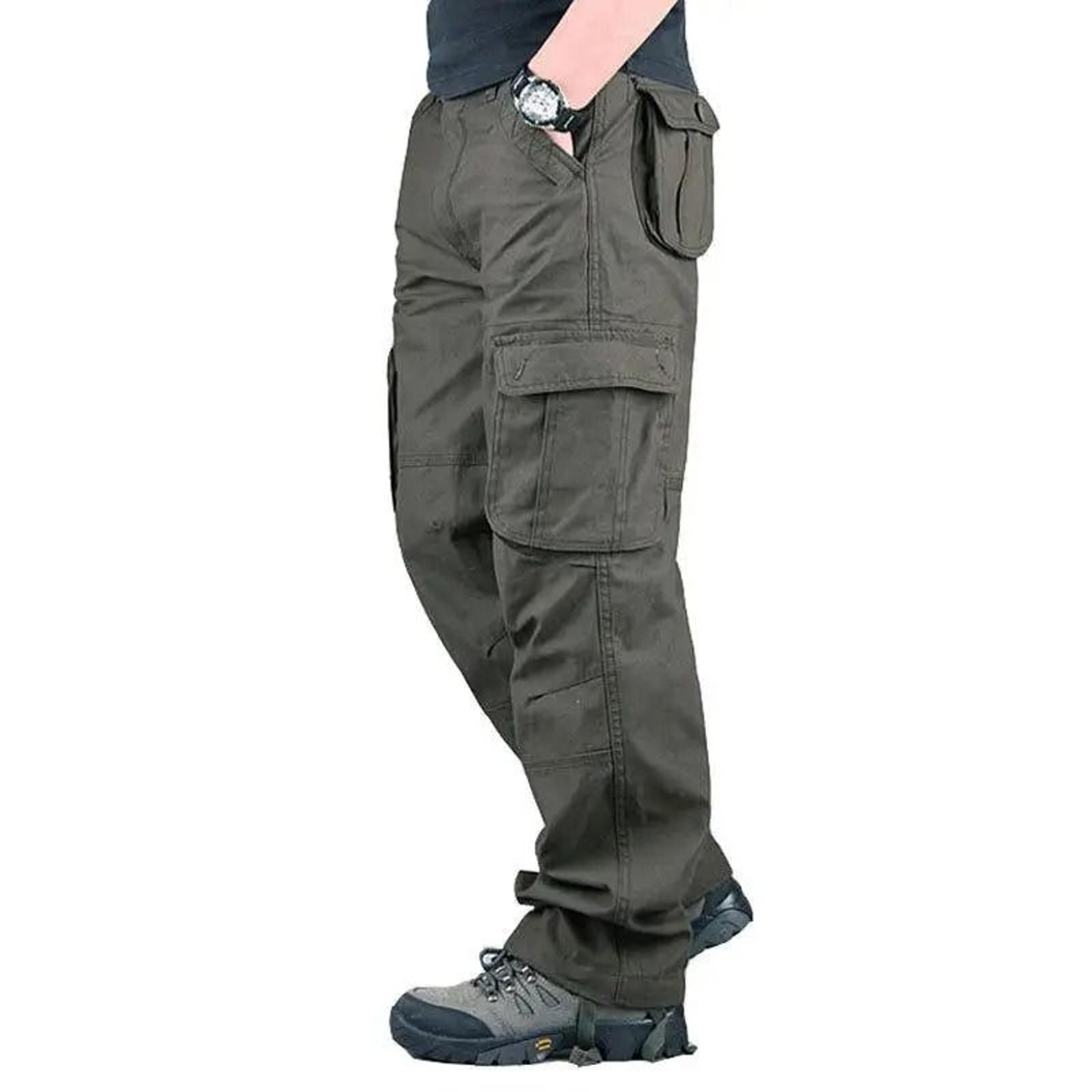 Men Tactical Cargo Pants Cotton Outdoor Work Trousers 8