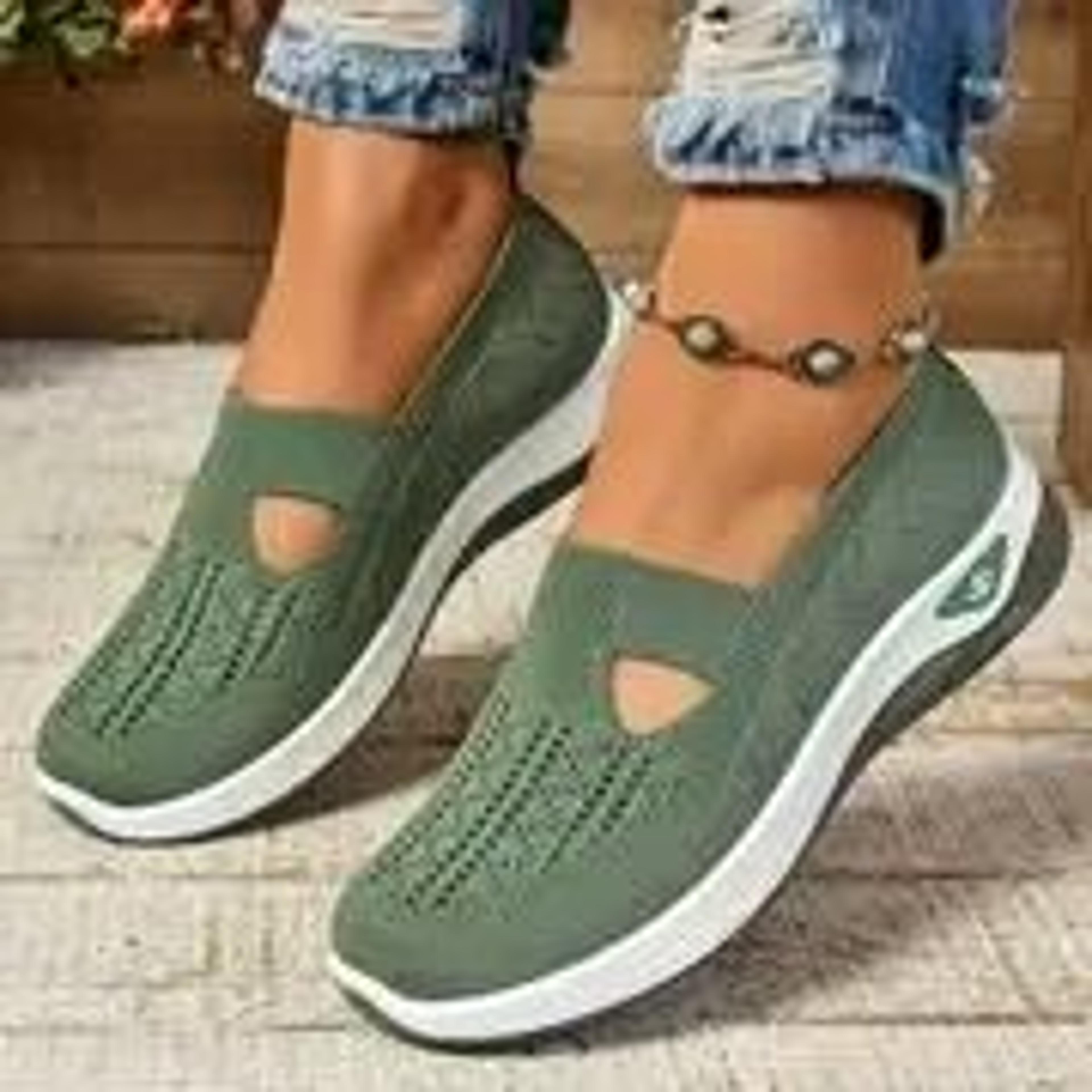 Womens Breathable Knit Lightweight Walking Shoes 8