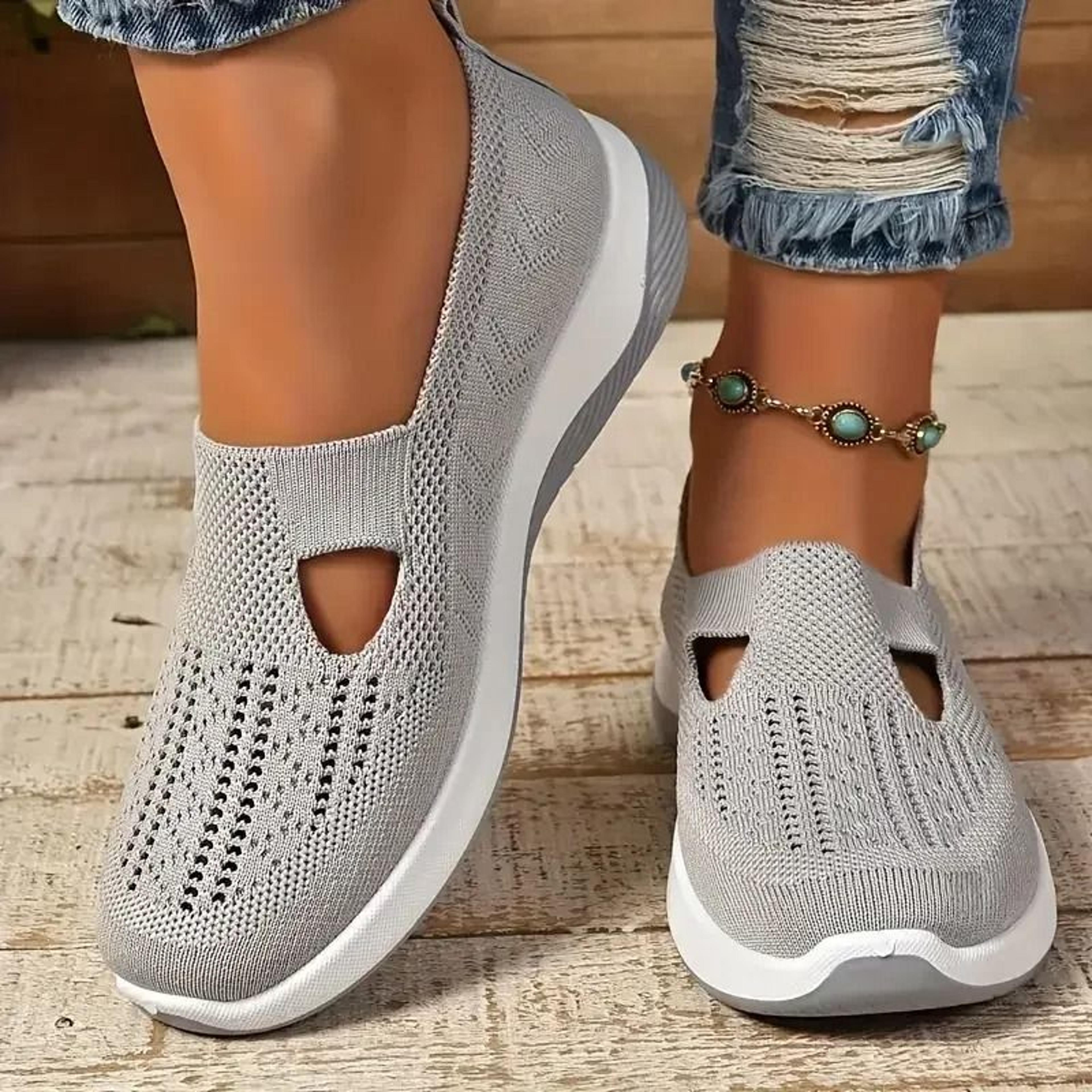 Womens Breathable Knit Lightweight Walking Shoes 11
