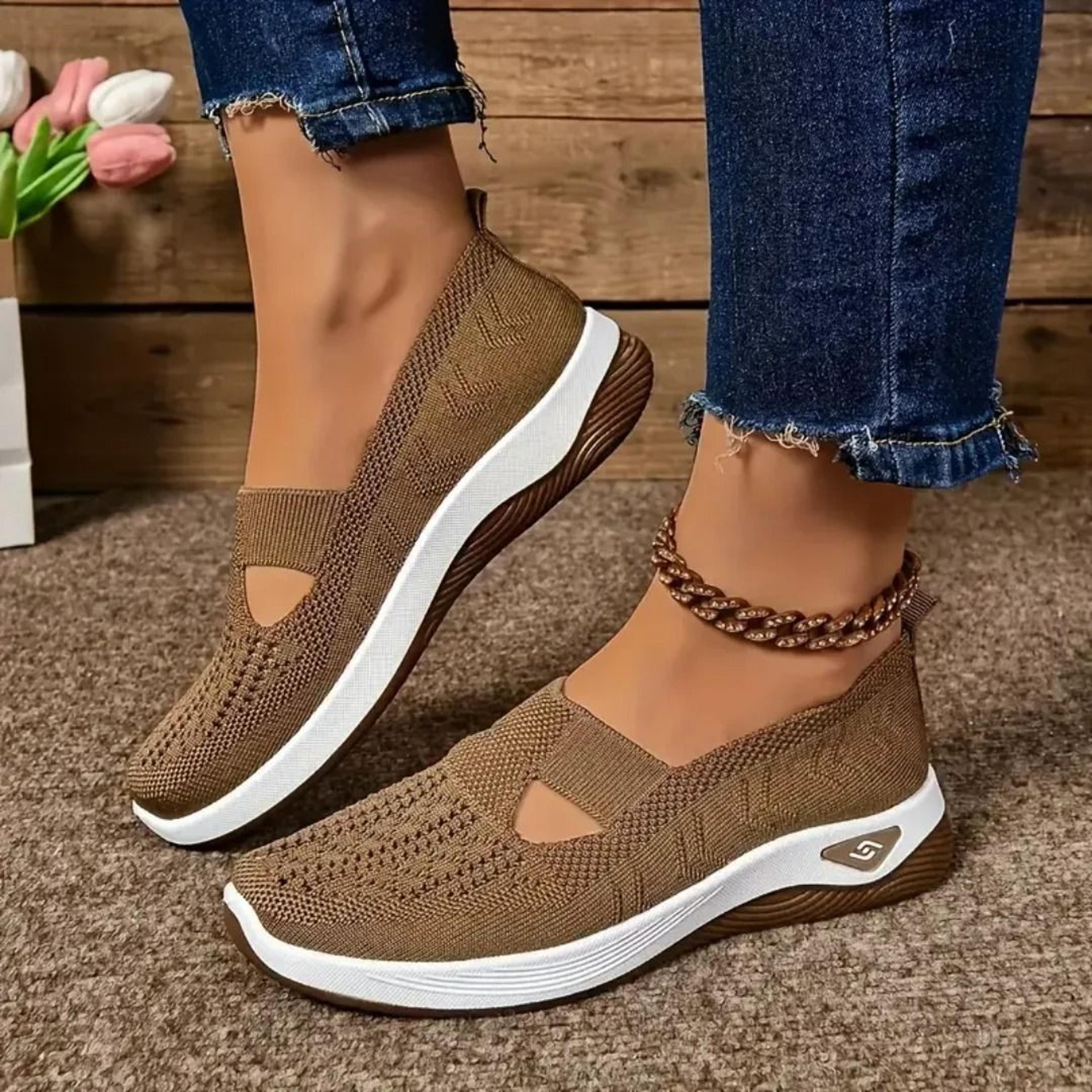 Womens Breathable Knit Lightweight Walking Shoes 16