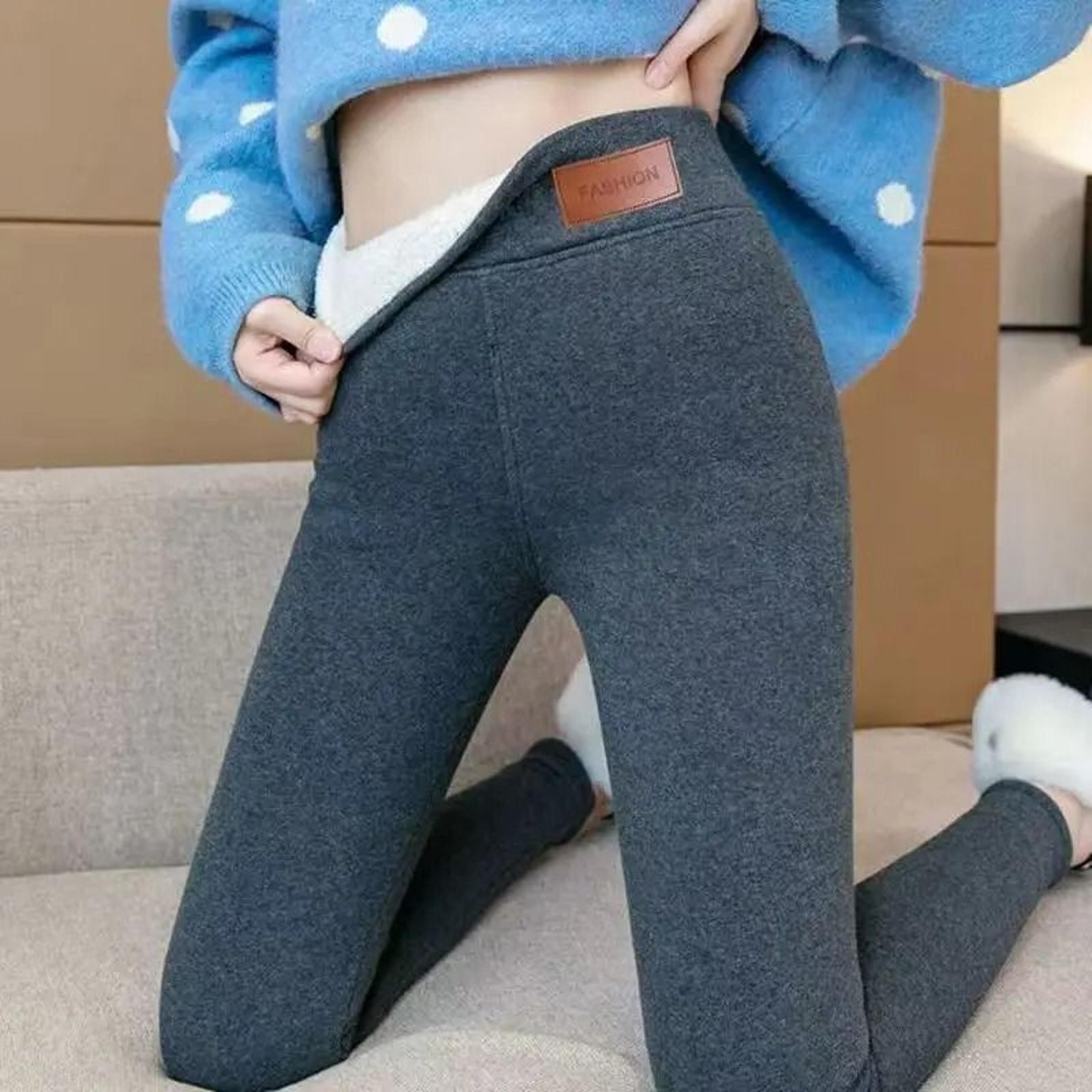 Women Fleece Lined Thermal Leggings High Waist Winter Pants 17