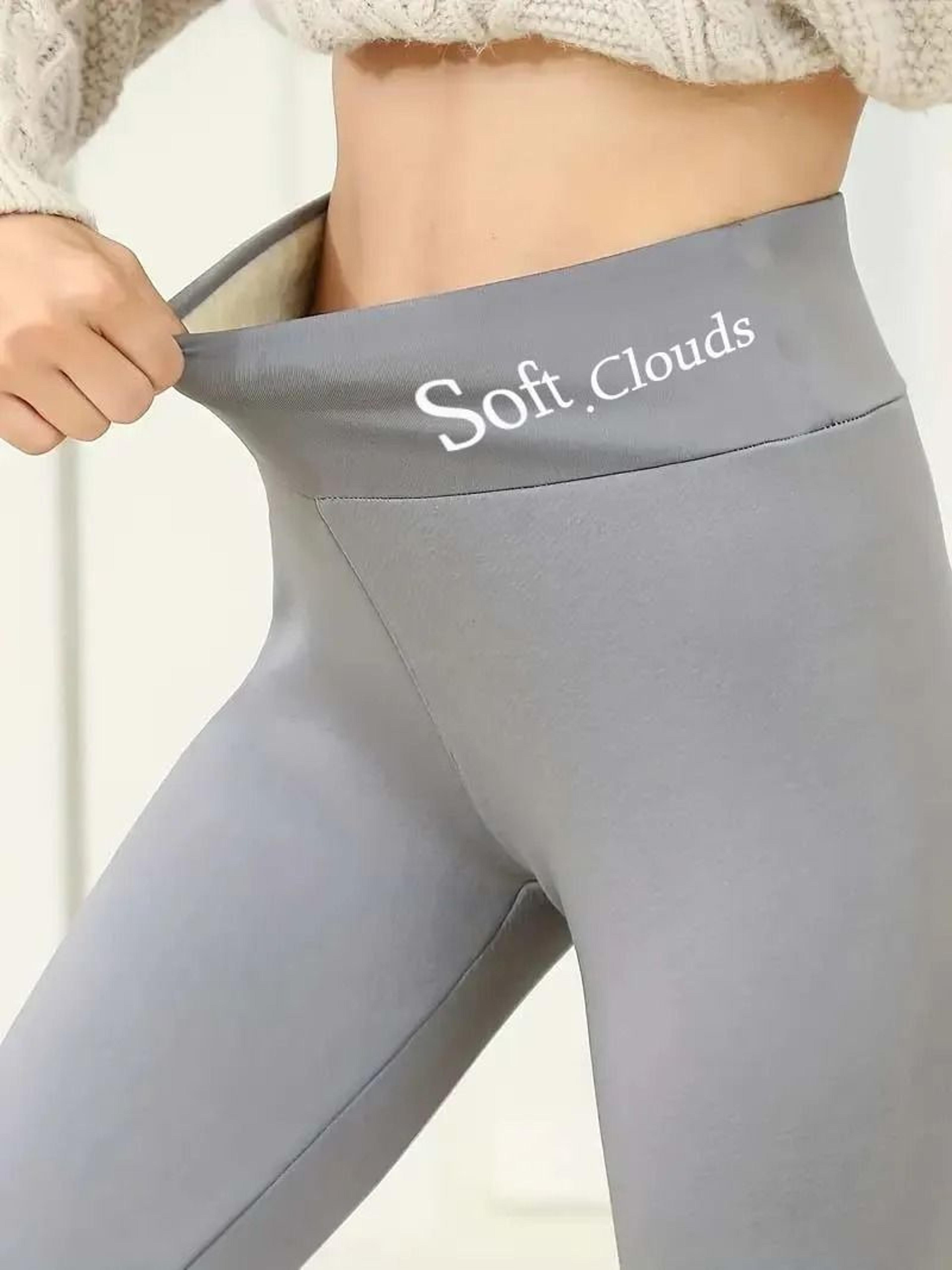 Women Plush Lined Sherpa Leggings High Waist Warm Skinny Pants For Winter Sports And Fitness 8