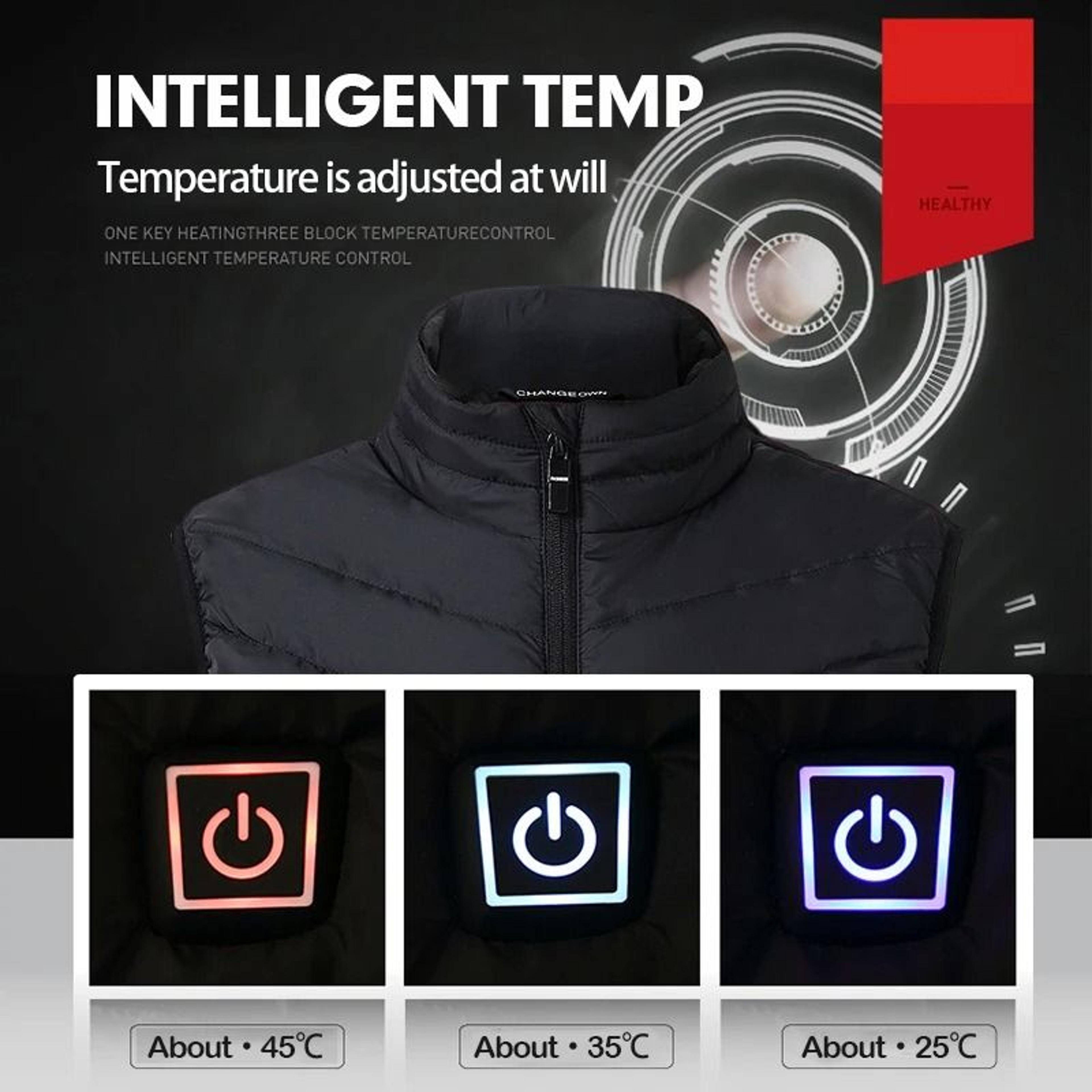 USB Heated Vest With Adjustable Temperature Rechargeable Winter Jacket For Men And Women 2