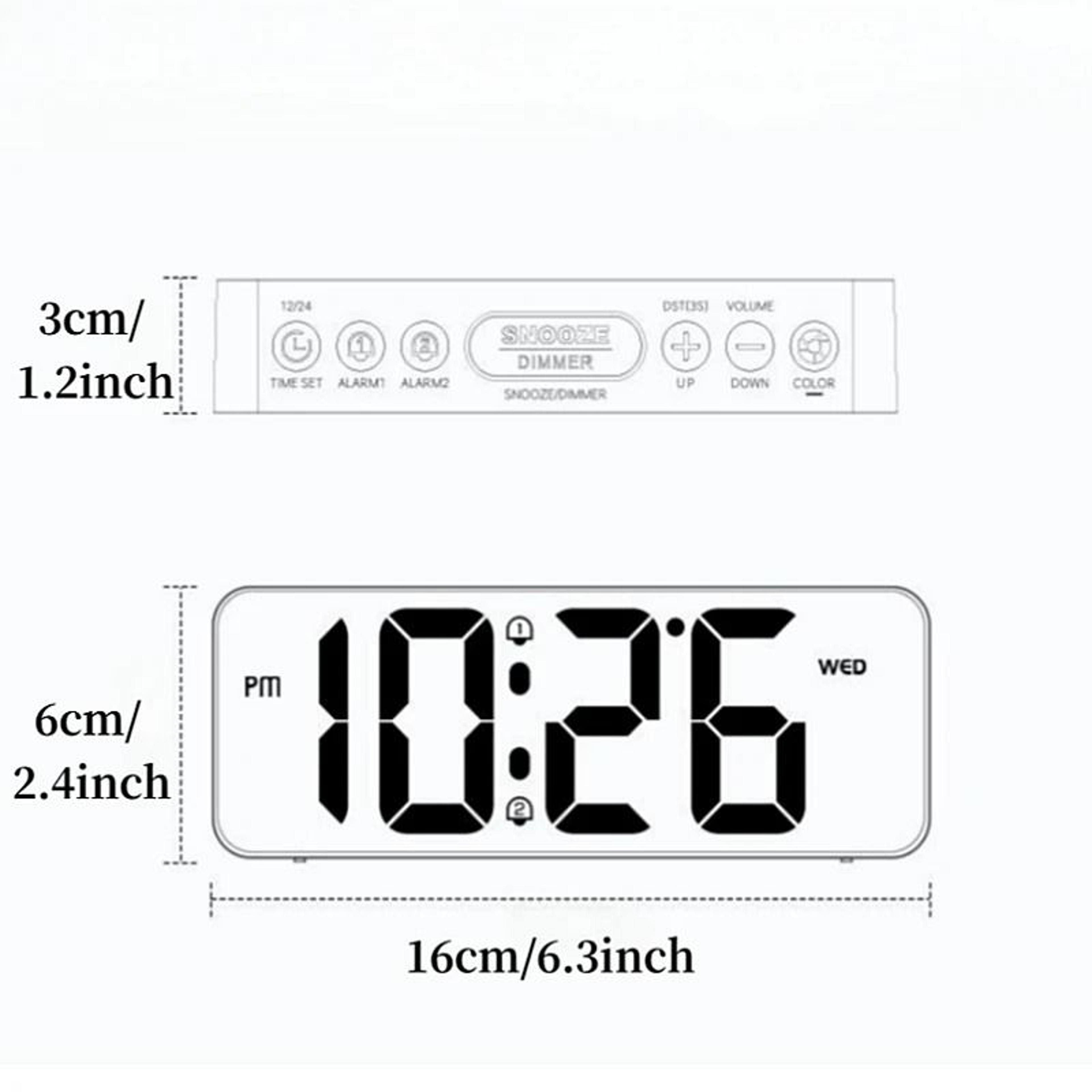 RGB Digital Alarm Clock With LED Display And Dual Alarm Function 5