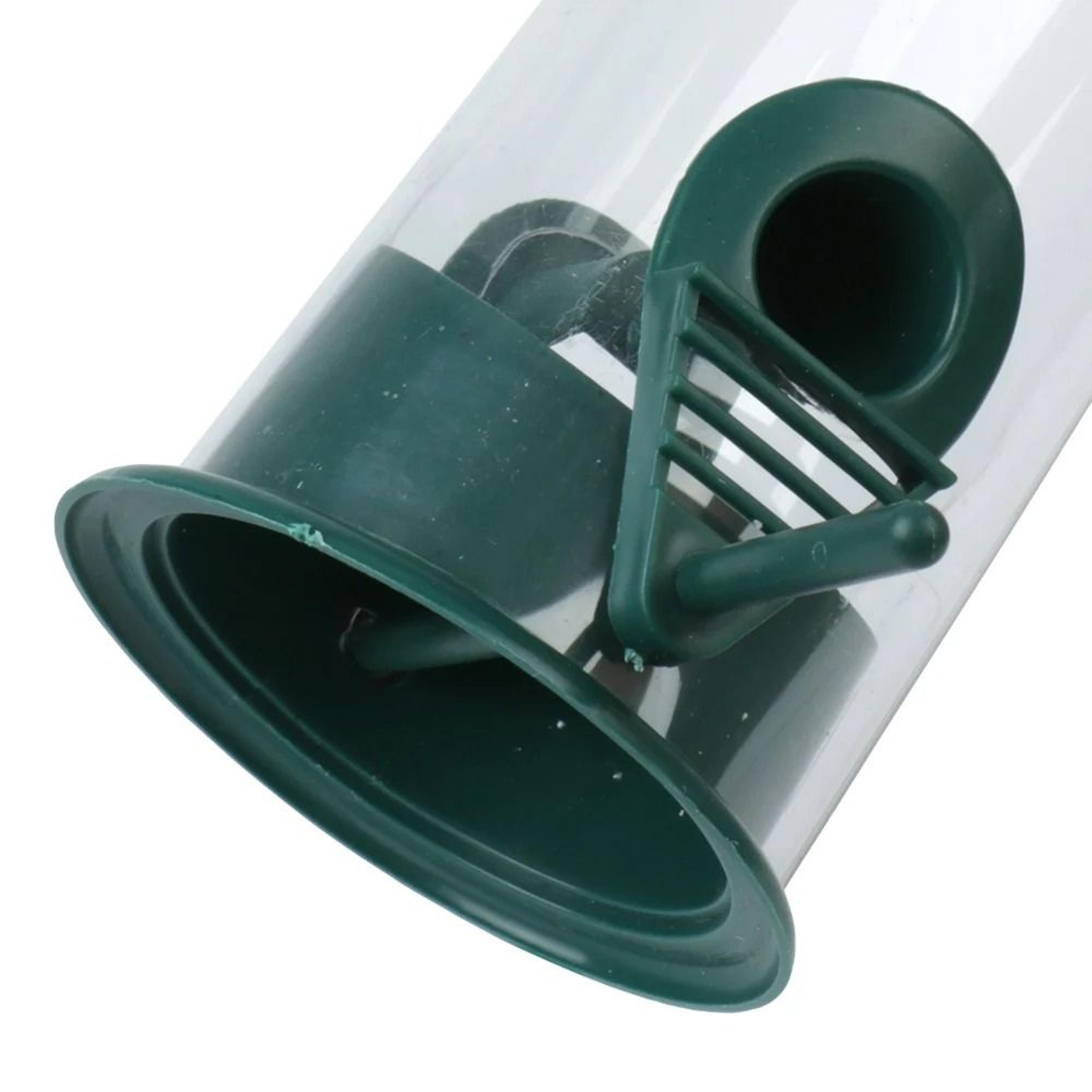 Outdoor Hanging Bird Feeder Transparent Plastic Bird Seed Feeder For Garden And Patio 1