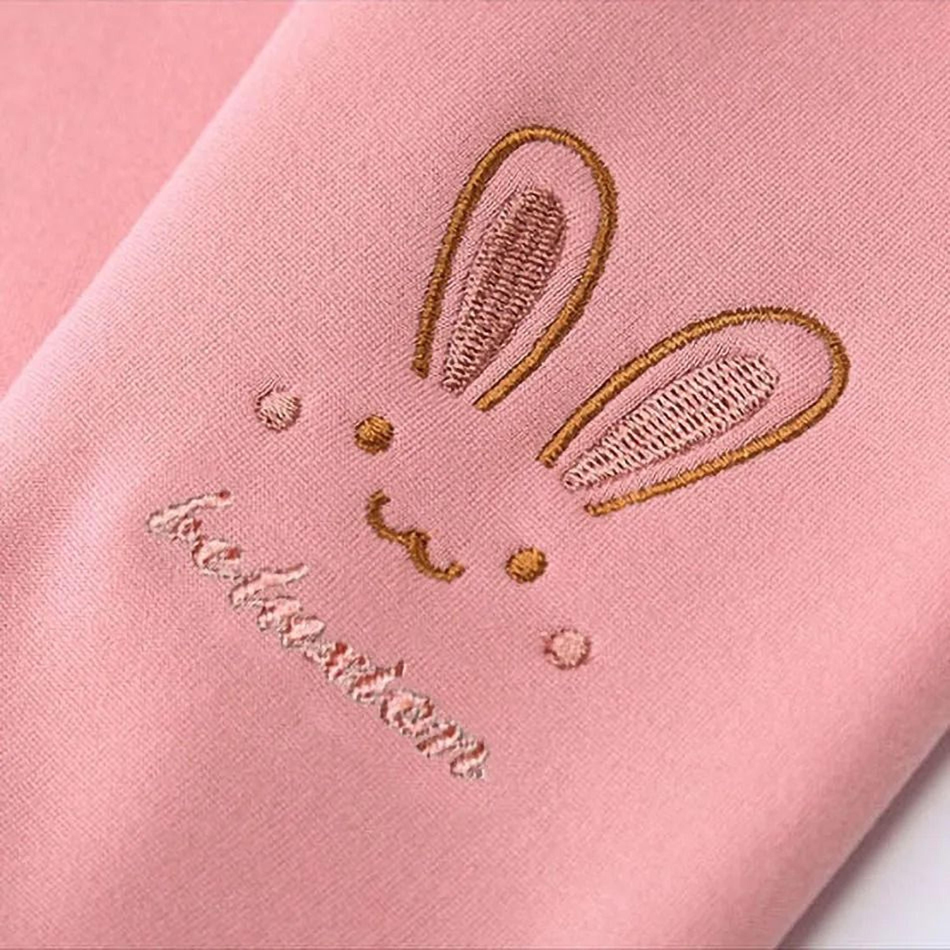 Girls Fleece Lined Bunny Leggings For Ages 3 To 8 Warm Thermal Pants For Winter 3