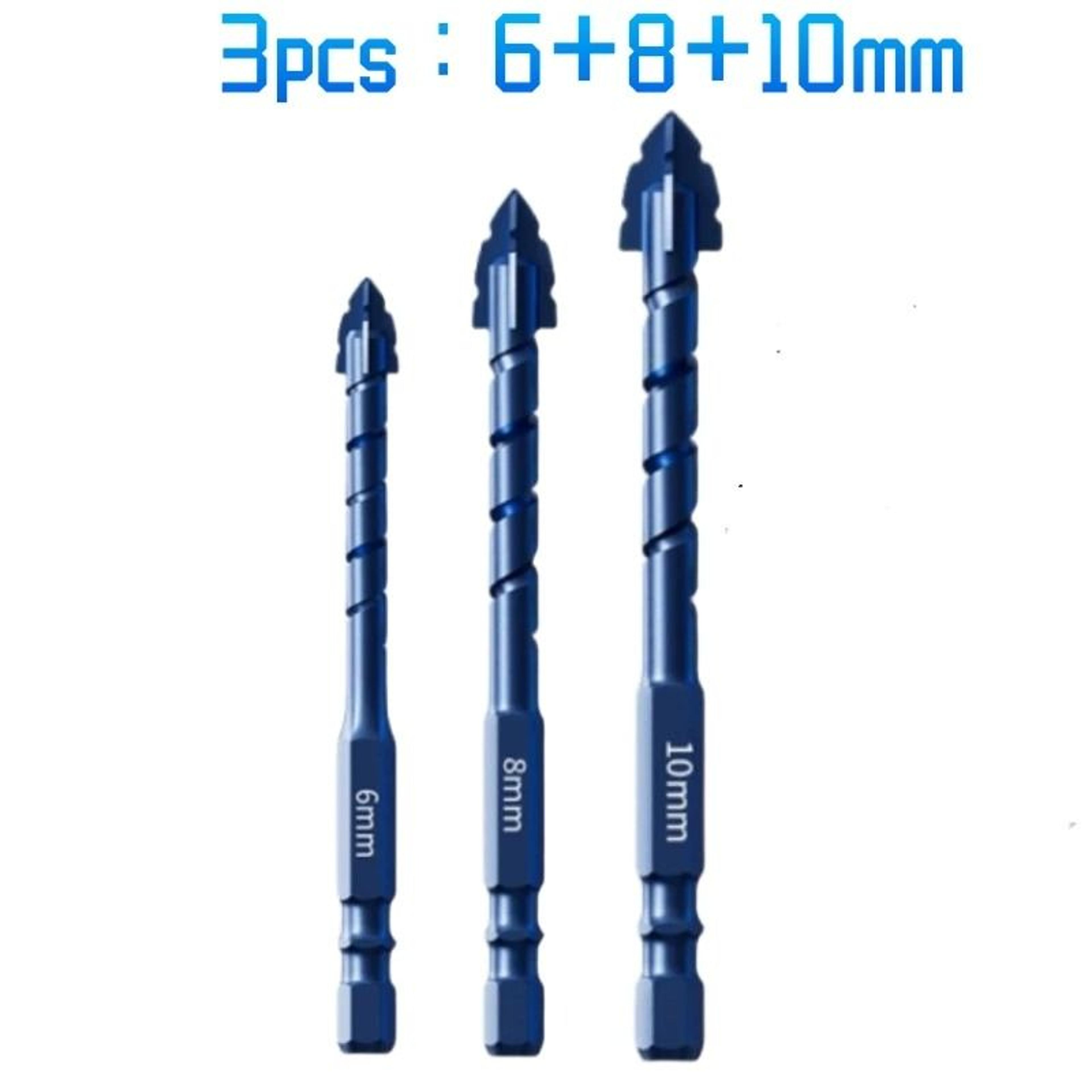 Four Edge Serrated Drill Bit Set For Tile Glass Concrete 9
