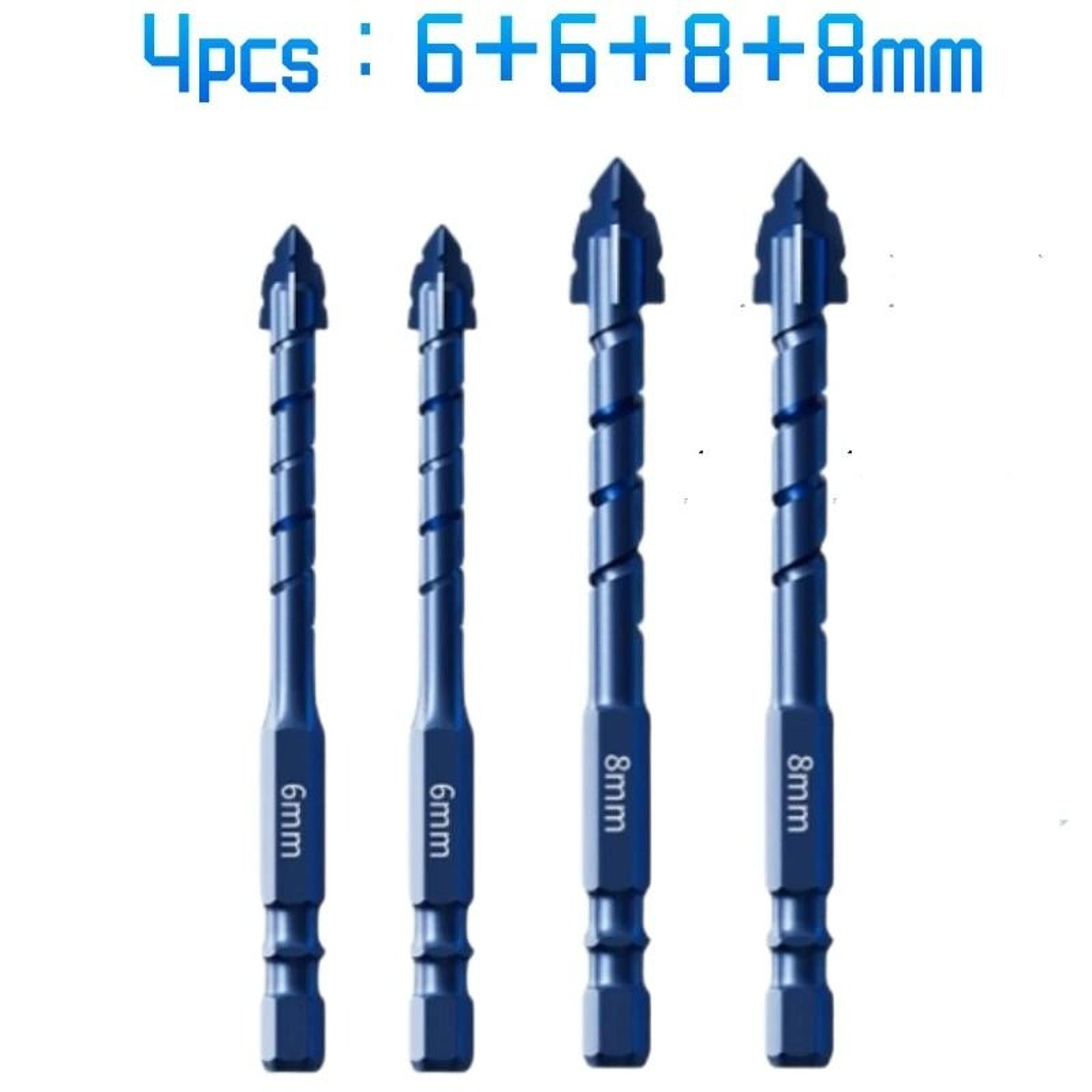 Four Edge Serrated Drill Bit Set For Tile Glass Concrete 11