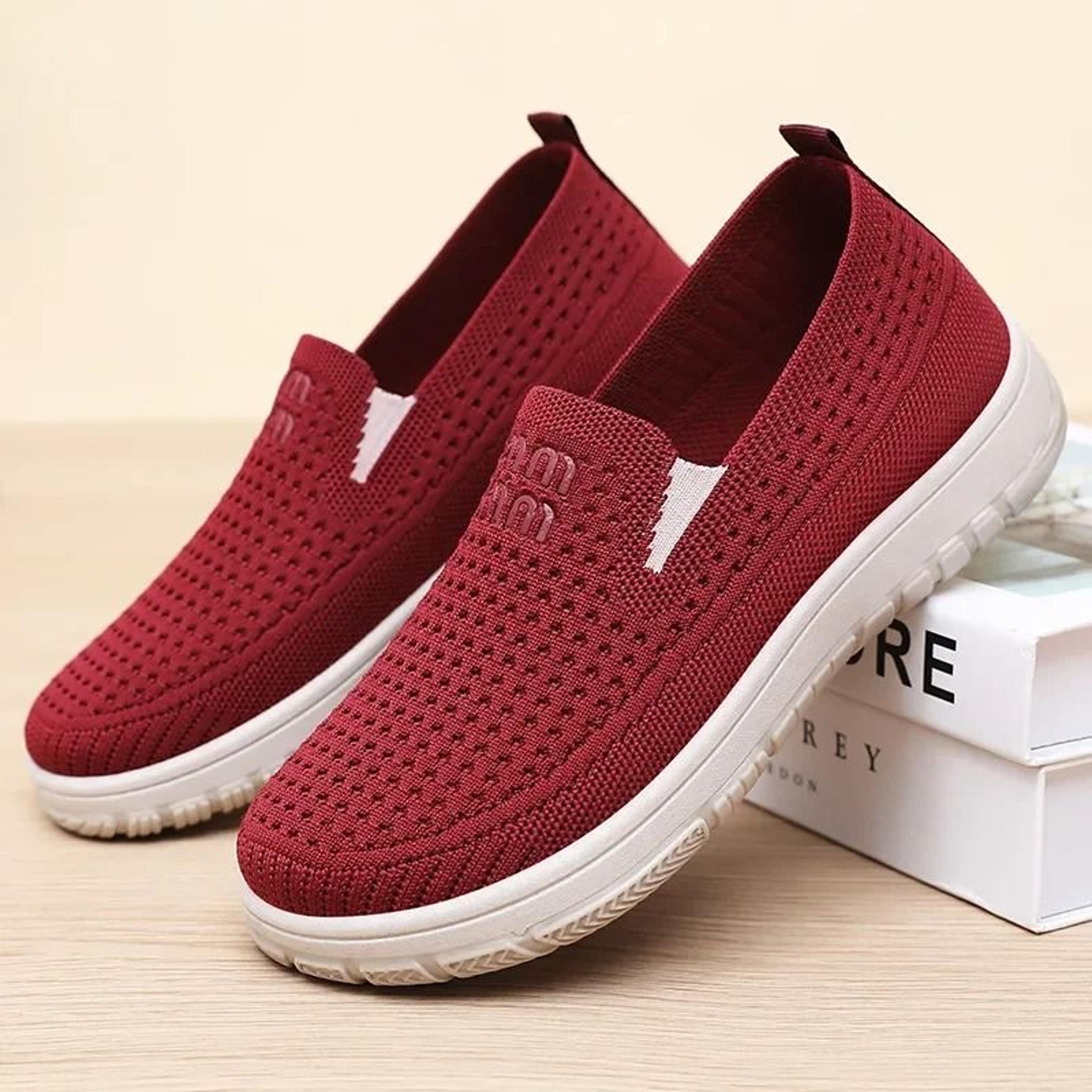 Women Breathable Cloth Soft Sole Thick Sole Summer Casual Shoes 1