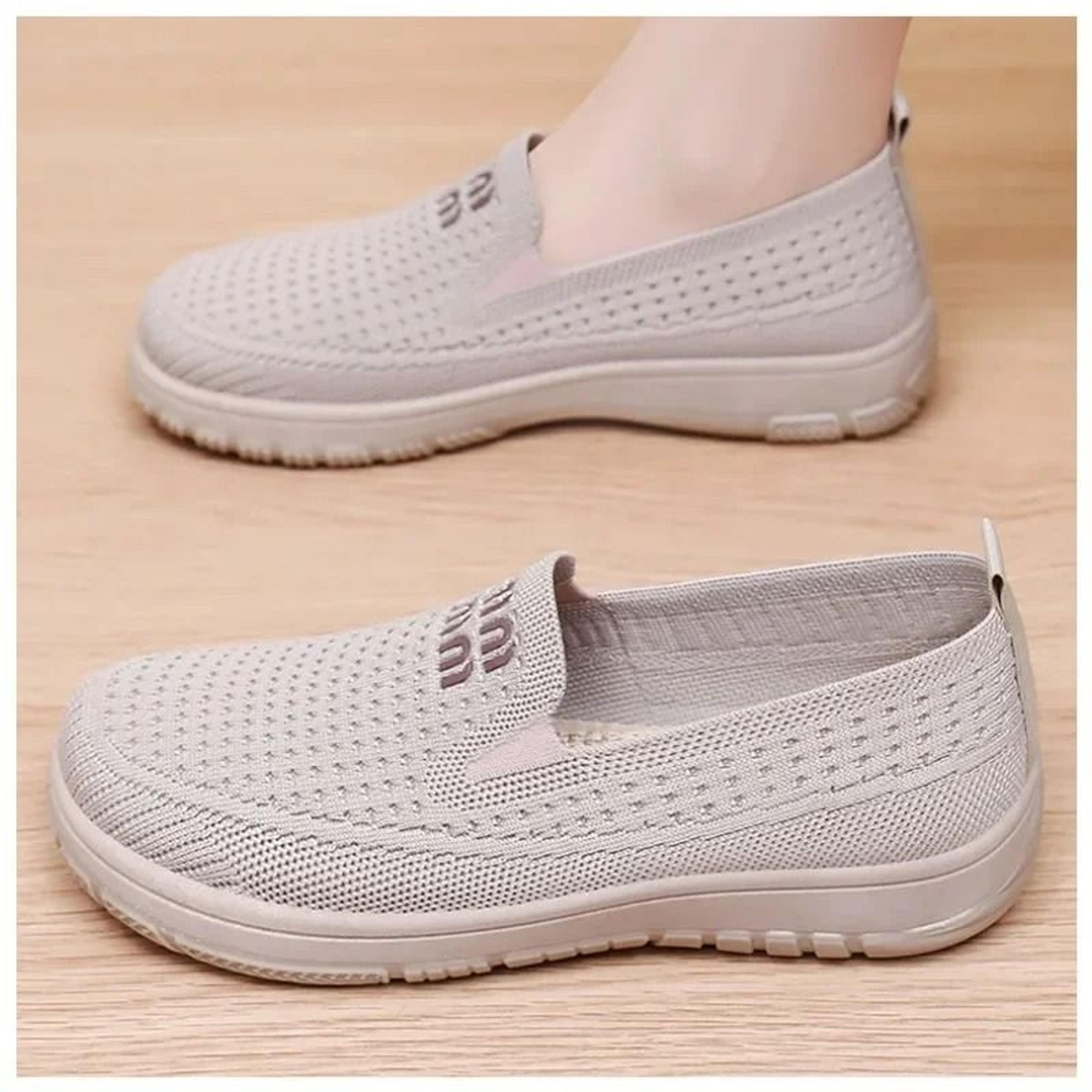 Women Breathable Cloth Soft Sole Thick Sole Summer Casual Shoes 5