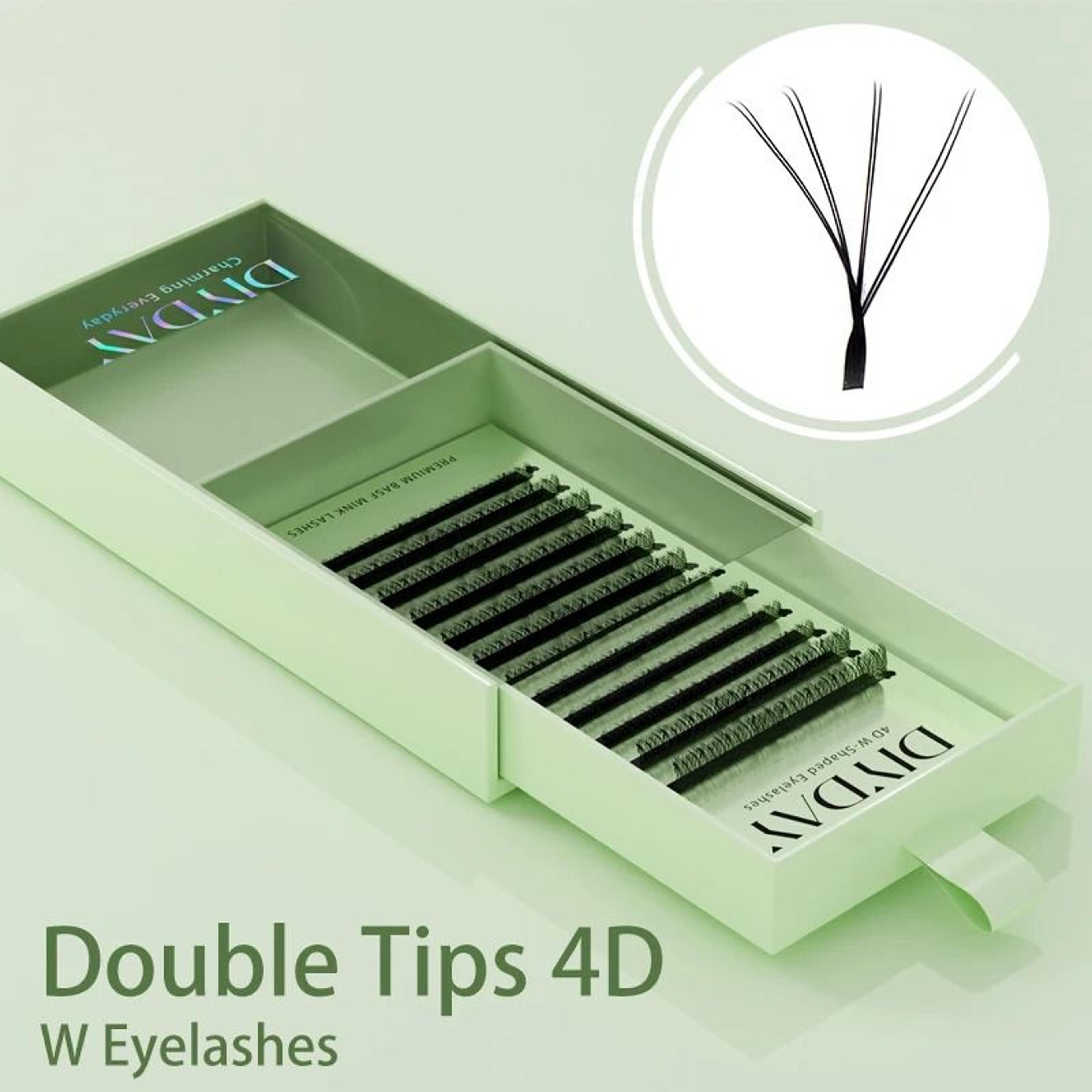 DIYDAY W Shape Eyelash Extensions Premade Fan Volume Lashes 12