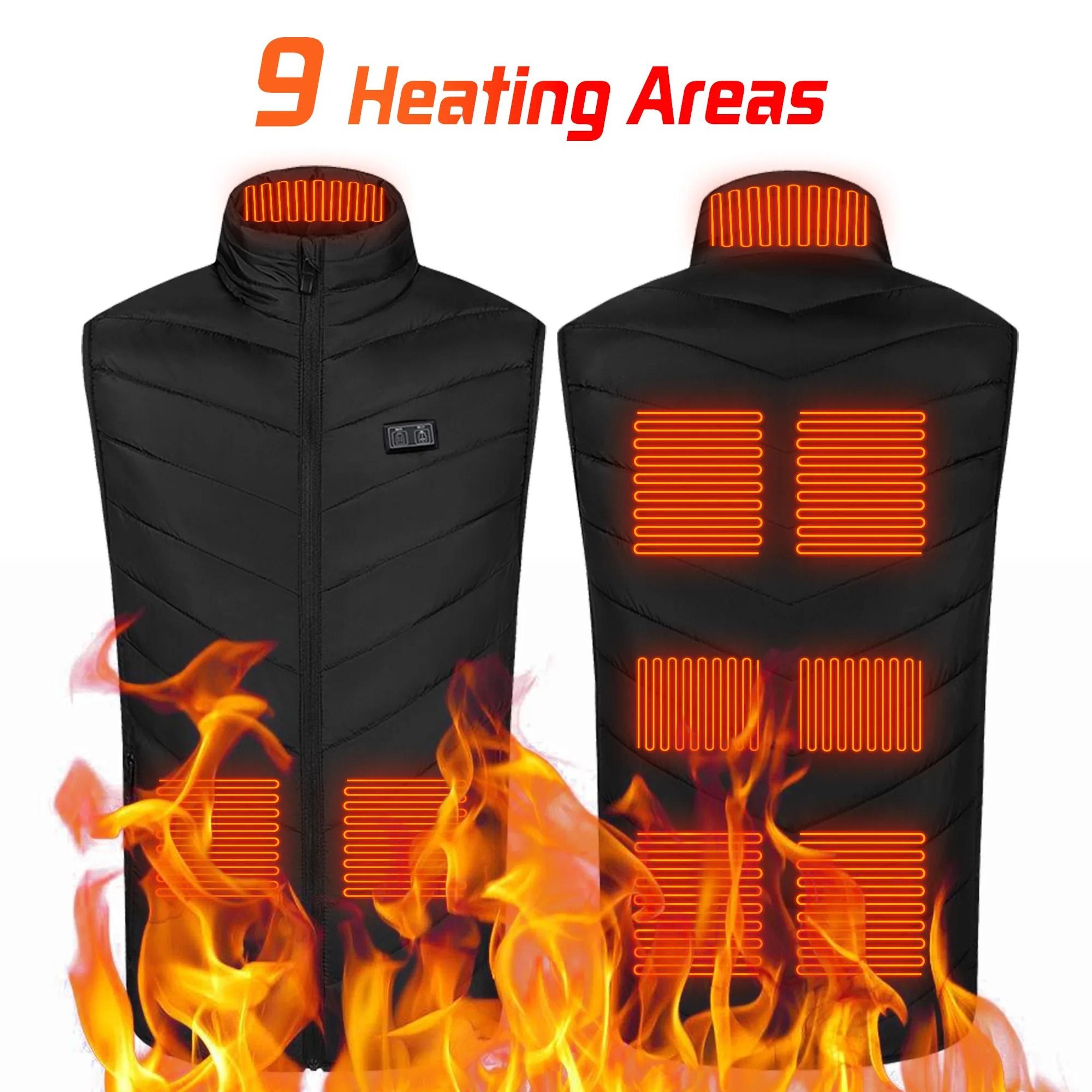 Heated Vest Electric Jacket USB Rechargeable Heating Coat For Men And Women Outdoor Sportswear 8