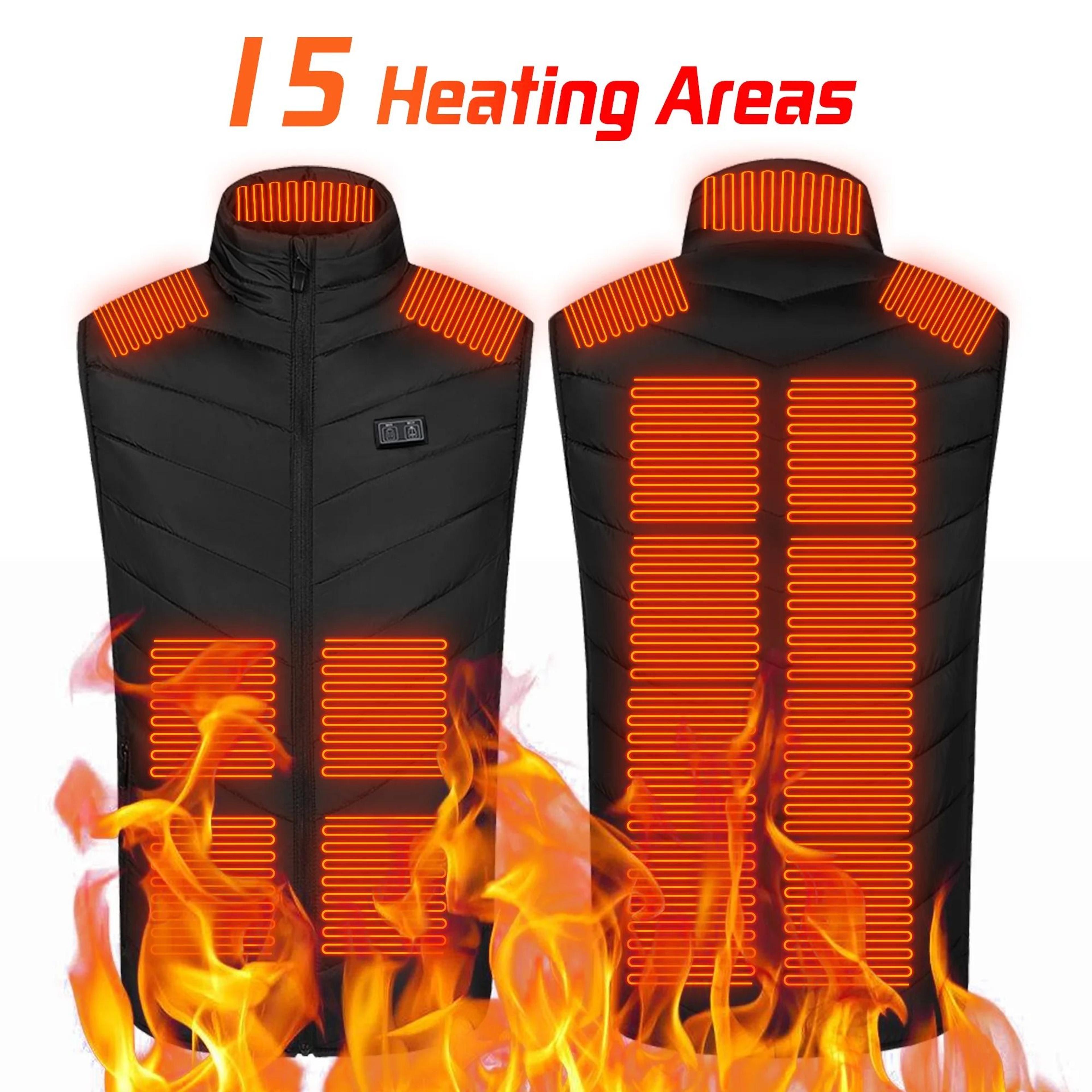 Heated Vest Electric Jacket USB Rechargeable Heating Coat For Men And Women Outdoor Sportswear 10