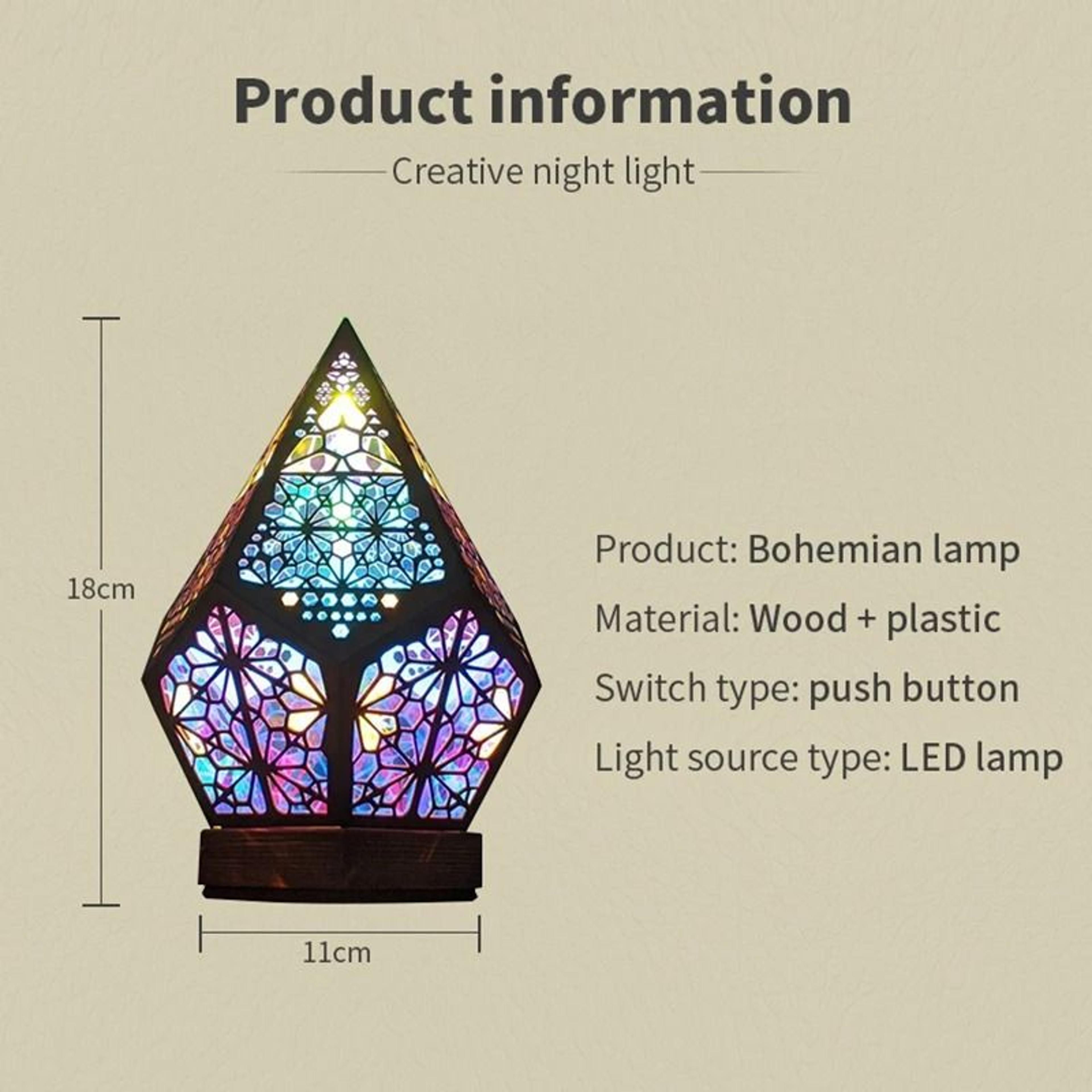 D2 Wooden Hollow LED Projection Night Lamp Home Decor Ambient Light 4