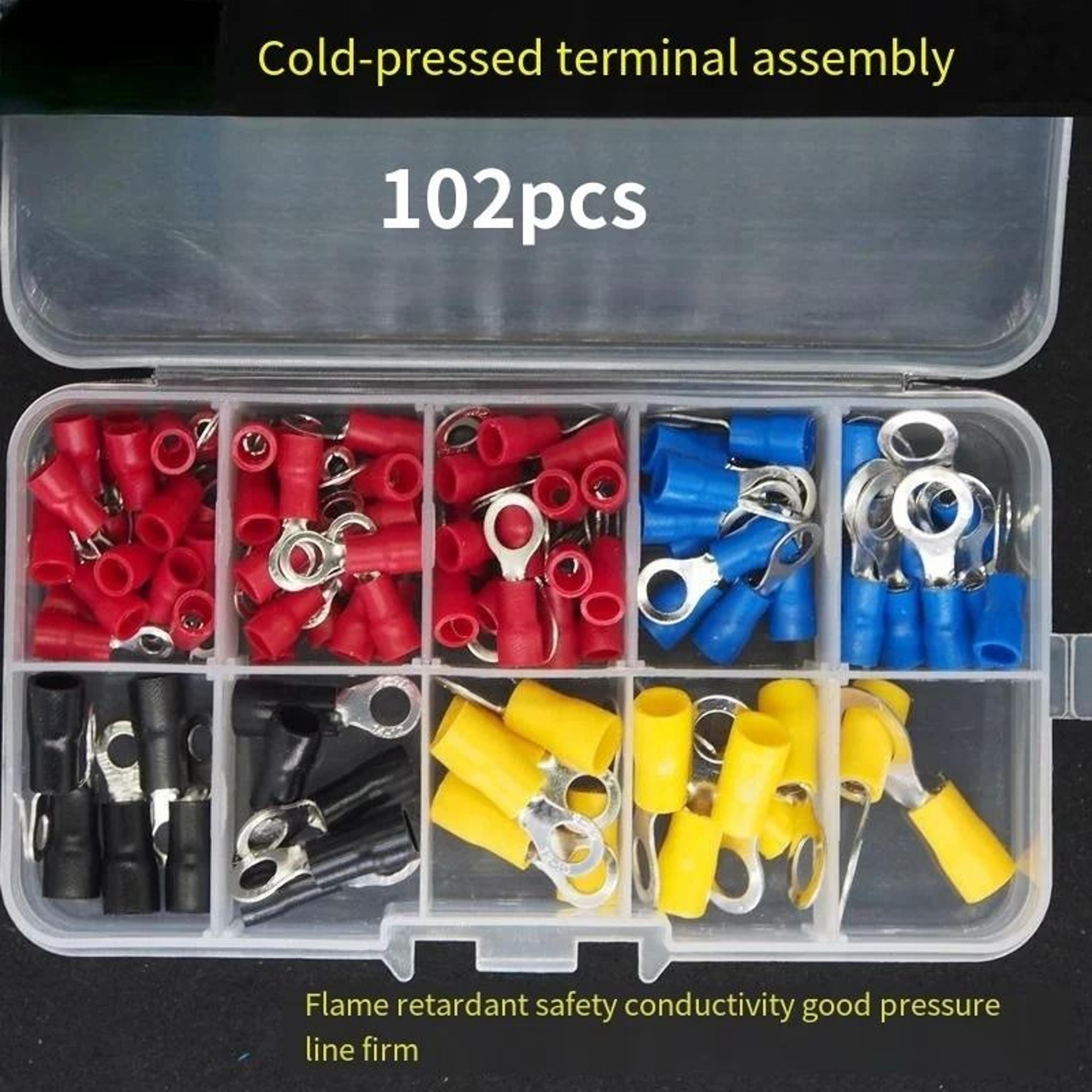 Insulated Wire Connector And Crimp Terminal Kit Assorted Types 102 To 480 Pieces 6