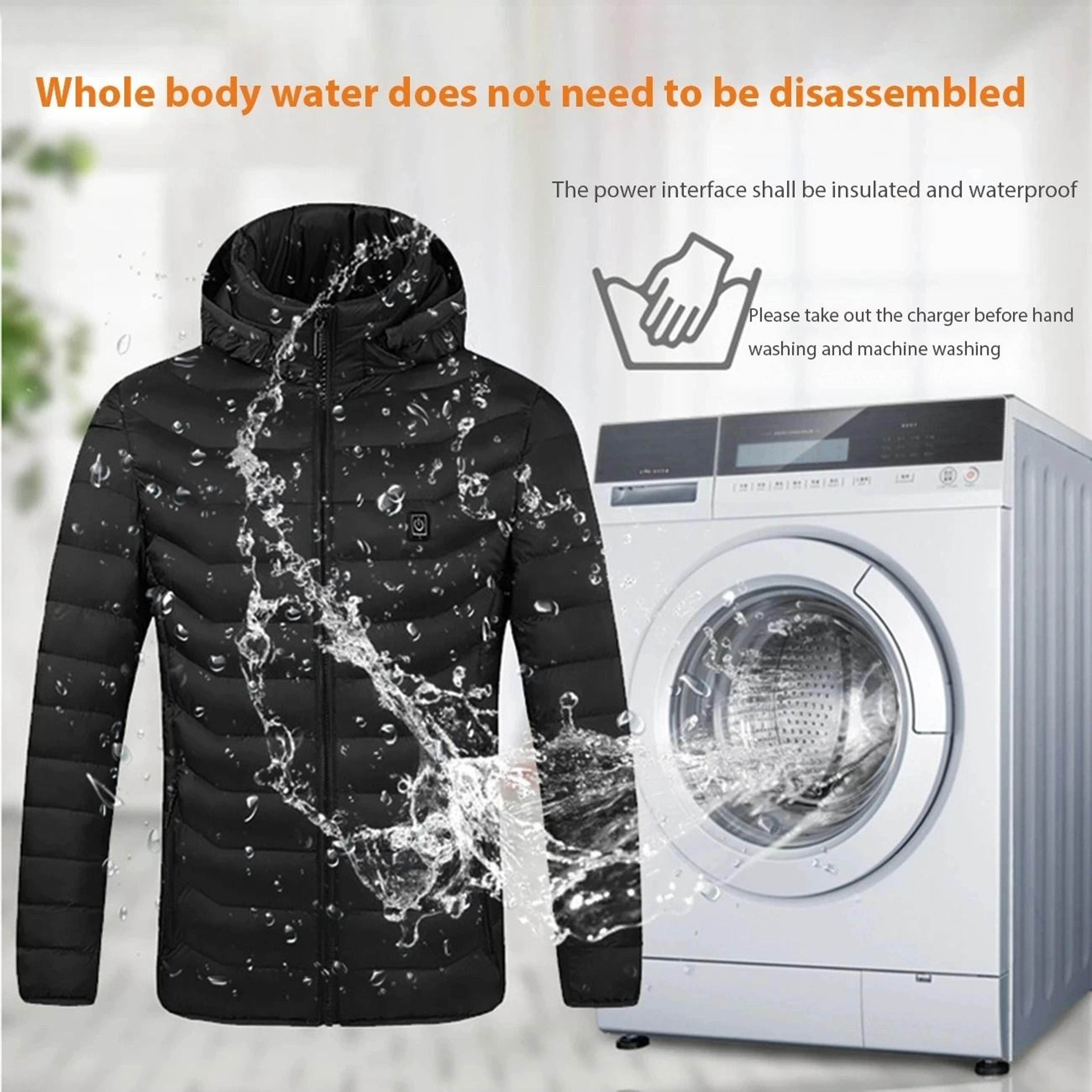 Men Heated Down Jacket USB Winter Padded Parka Outdoor Electric Thermal Coat 2