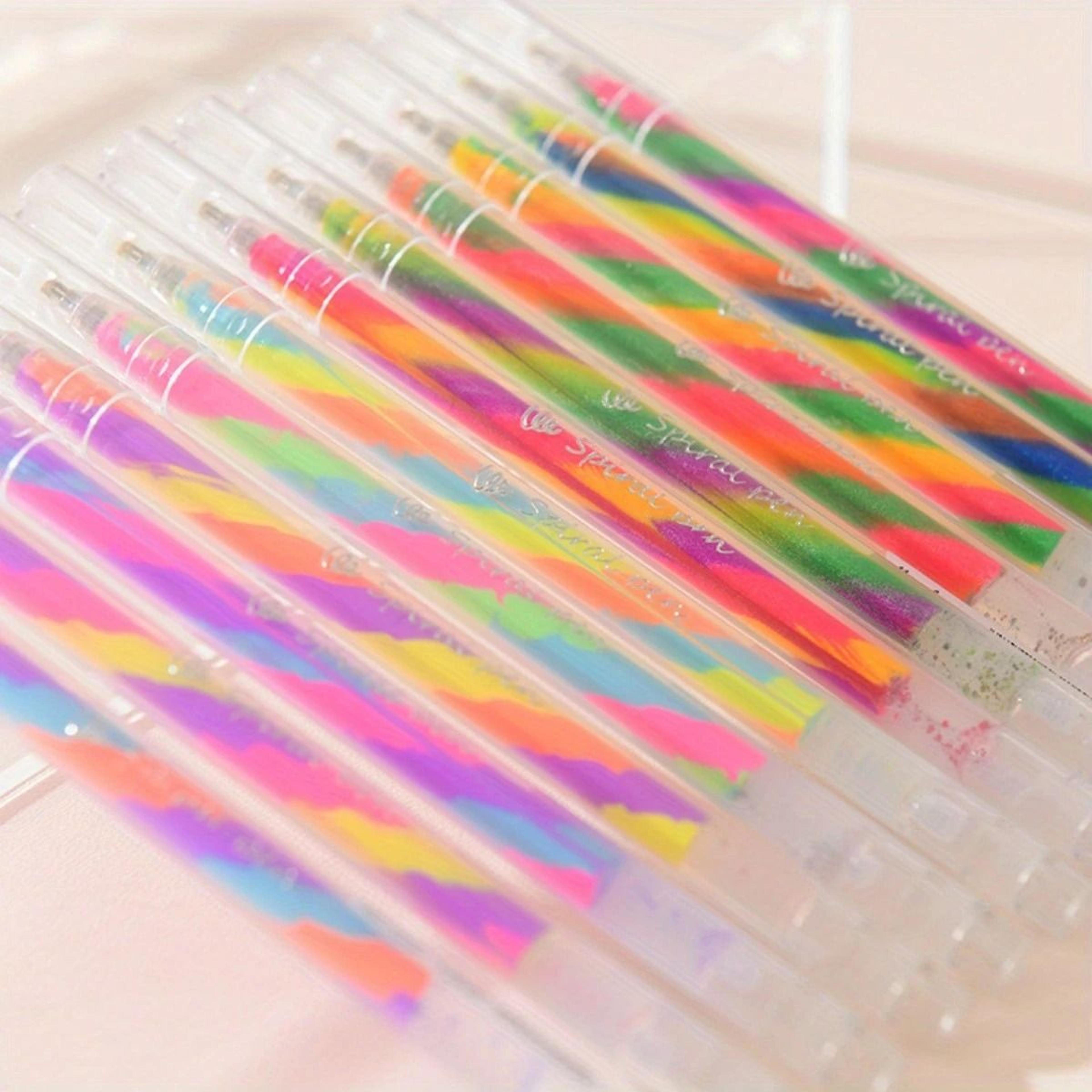 Glitter Gel Highlighter Pens Set 6 Vibrant Colors 12 Mm 3