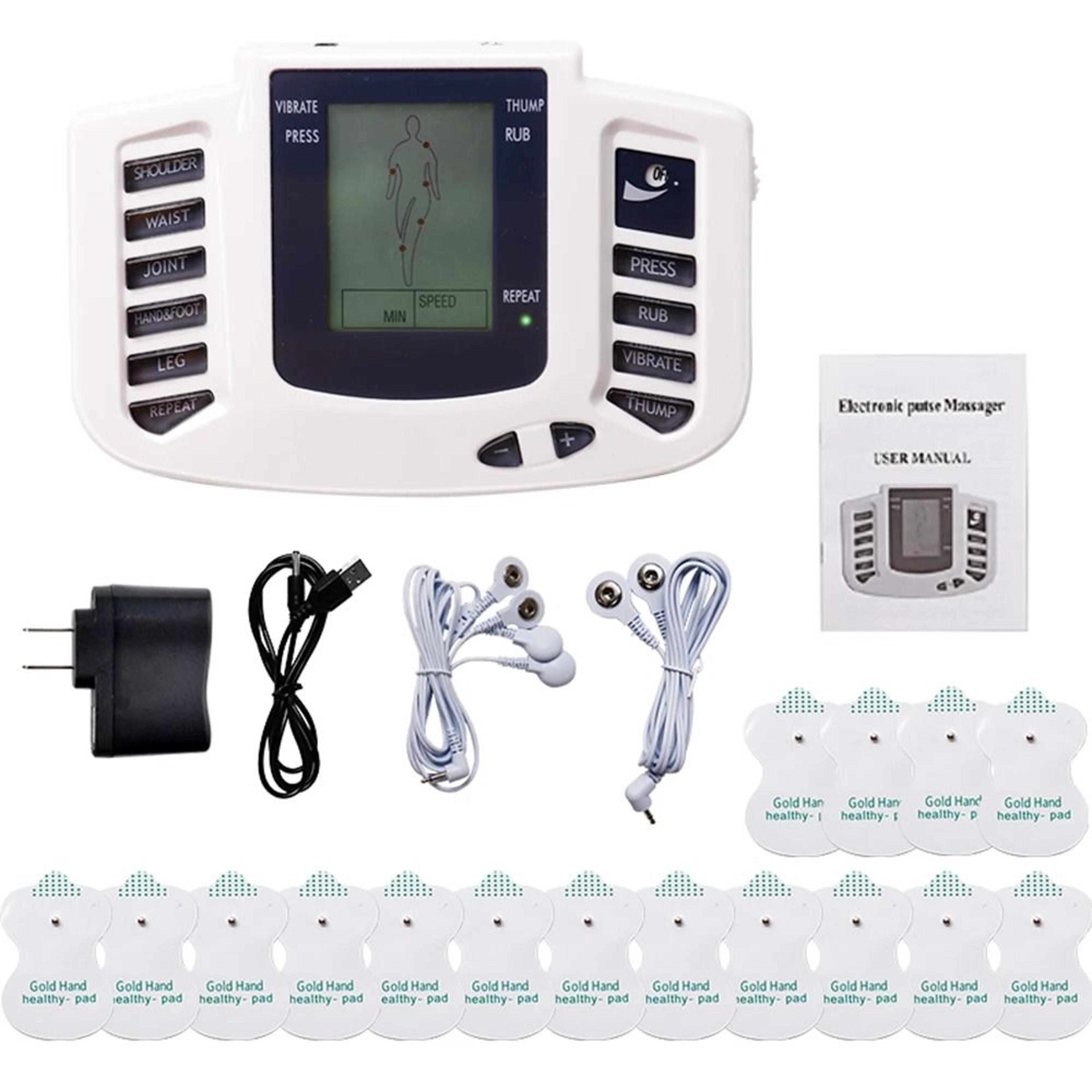 Electrical EMS TENS Muscle Stimulator With 10 Levels And 16 Electrode Pads 0