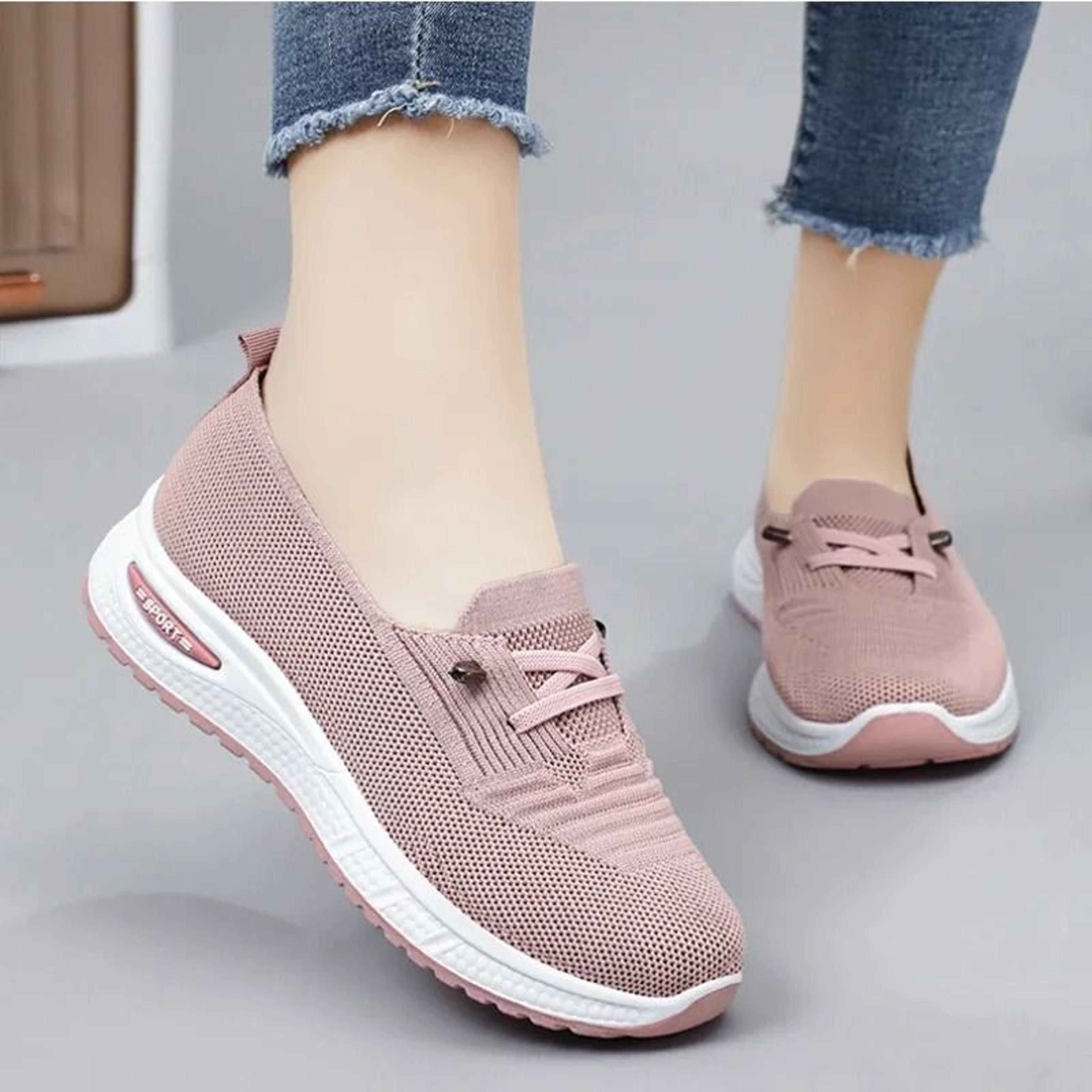 Womens Breathable Flat Walking Shoes Soft Casual Sports Flats 3