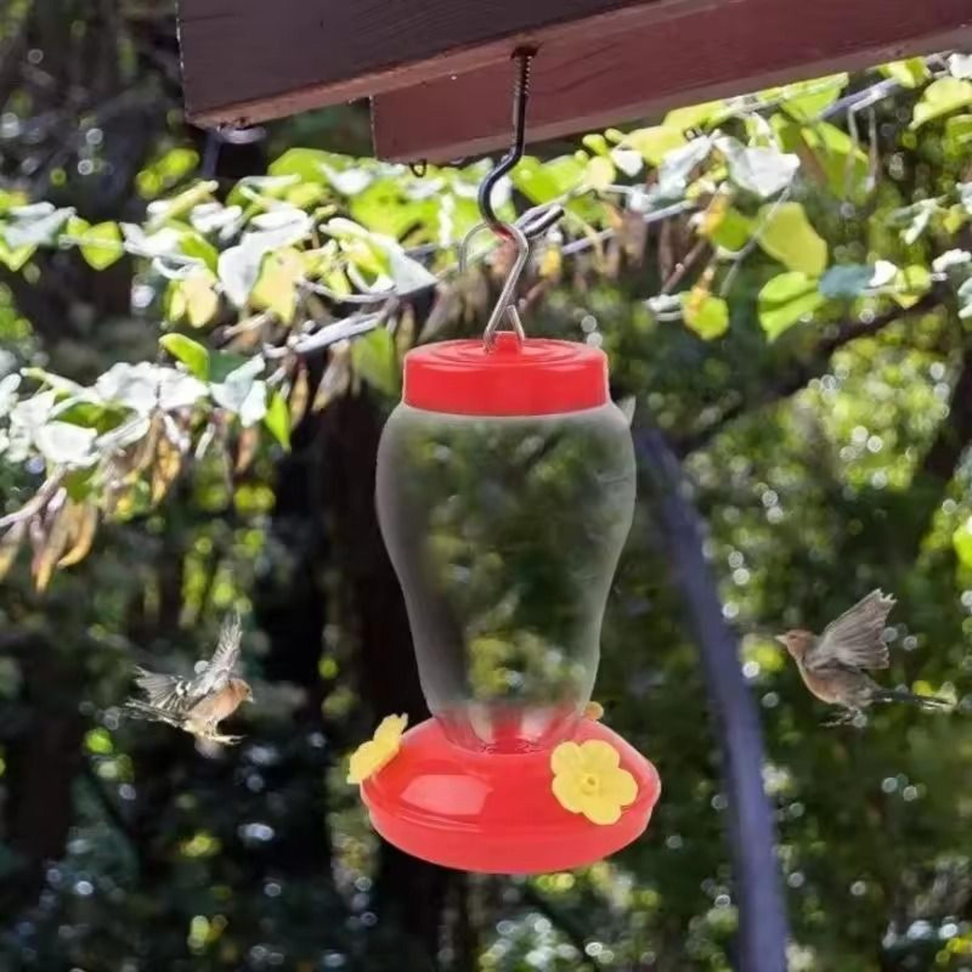 480ML Plastic Bird Water Feeder Bottle Clear Hanging Hummingbird Feeder For Garden 1
