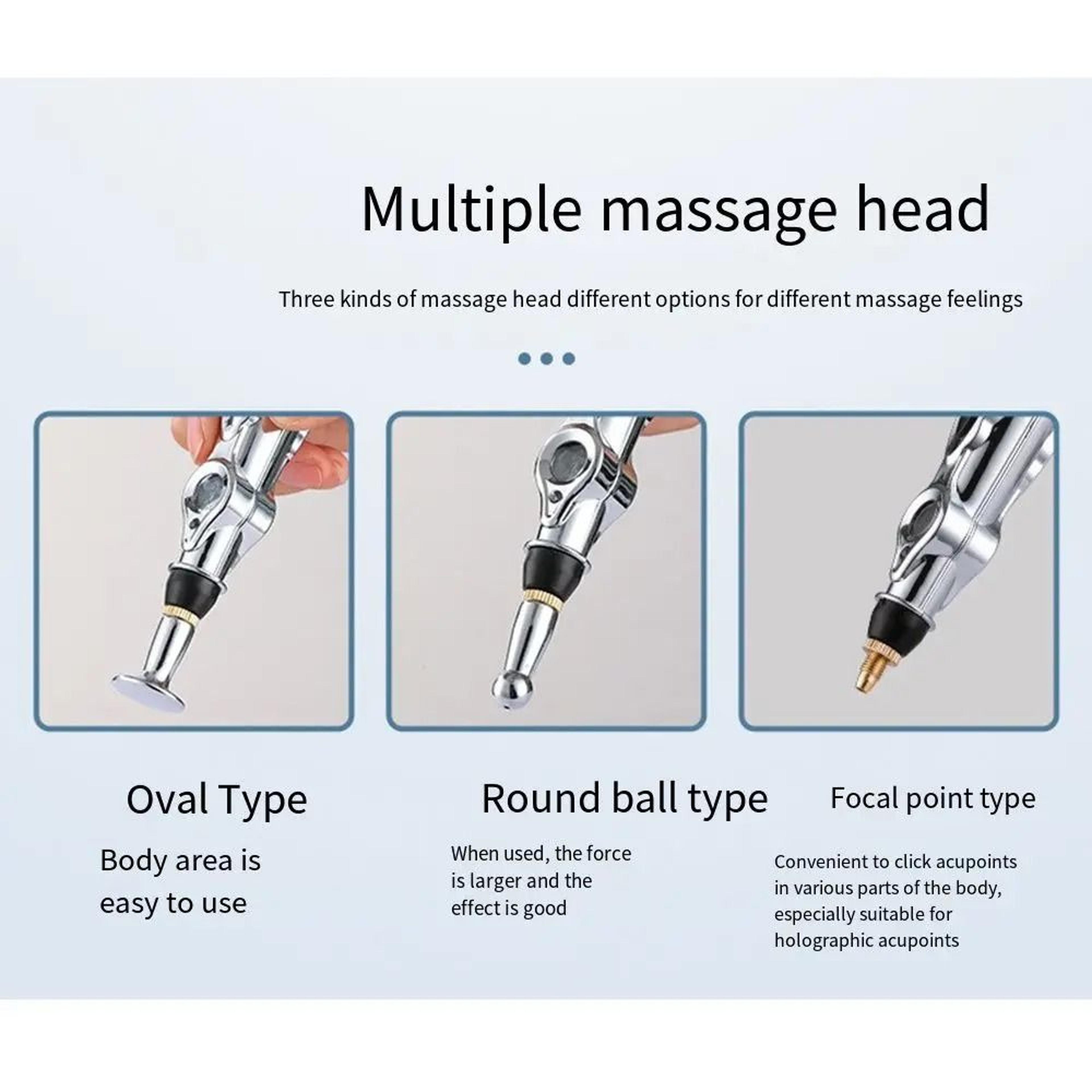 Electronic Acupuncture Pen 2 3 Or 5 Heads 9 Gear Meridian Energy Therapy Device 3