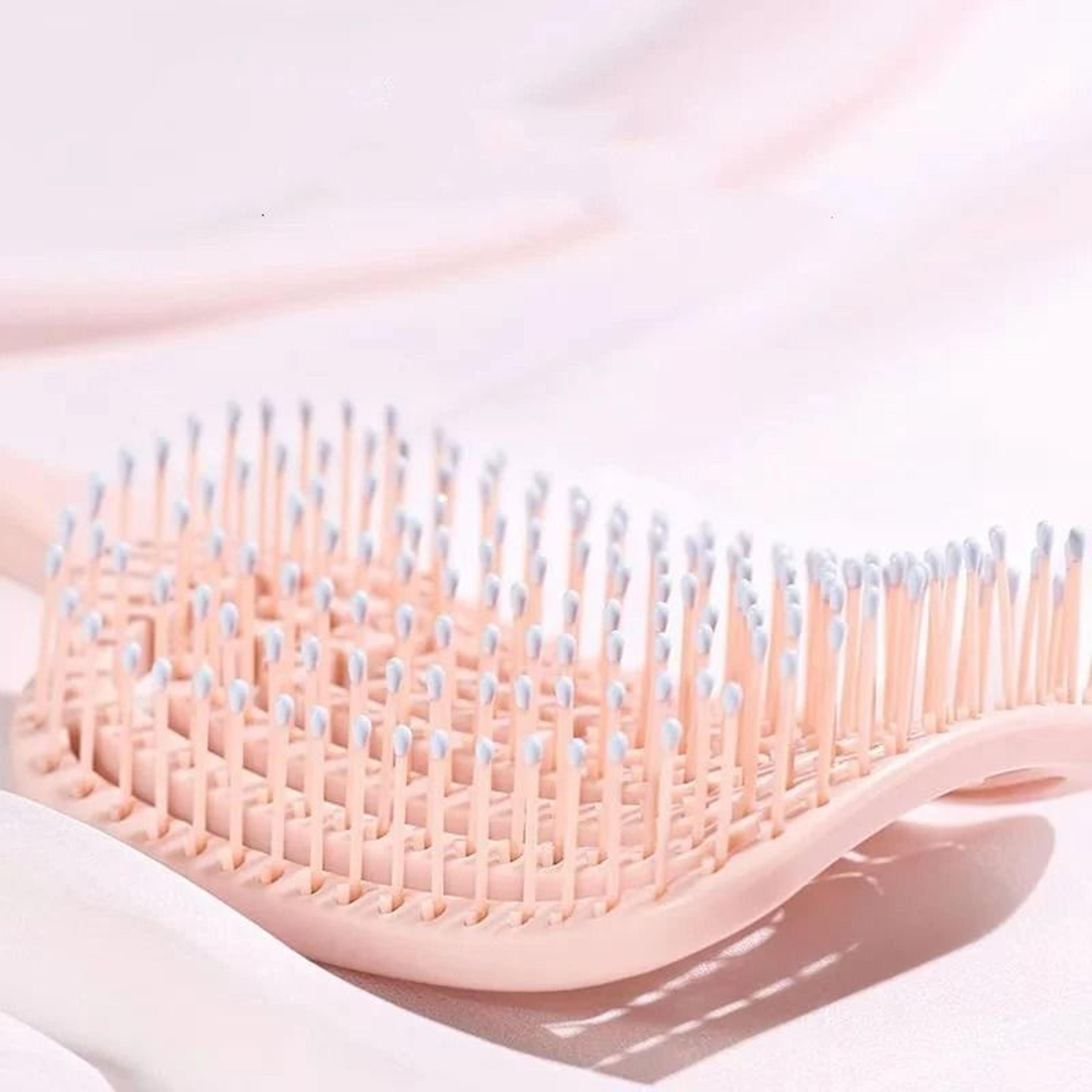 Elastic Massage Comb Hollow Out Hair Brush Scalp Massage Detangler Fast Blow Drying Tool 4